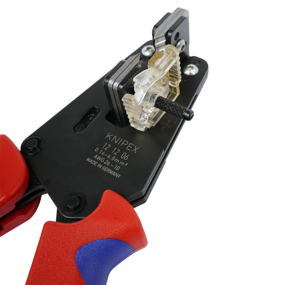 Knipex Tools Precision Automatic Wire Stripper (Red, 10-26 AWG) bbfg9