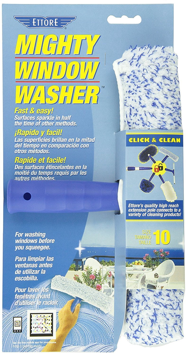 Ettore Mighty Window Squeegee with Ergonomic Handle (10 in) bcc6k