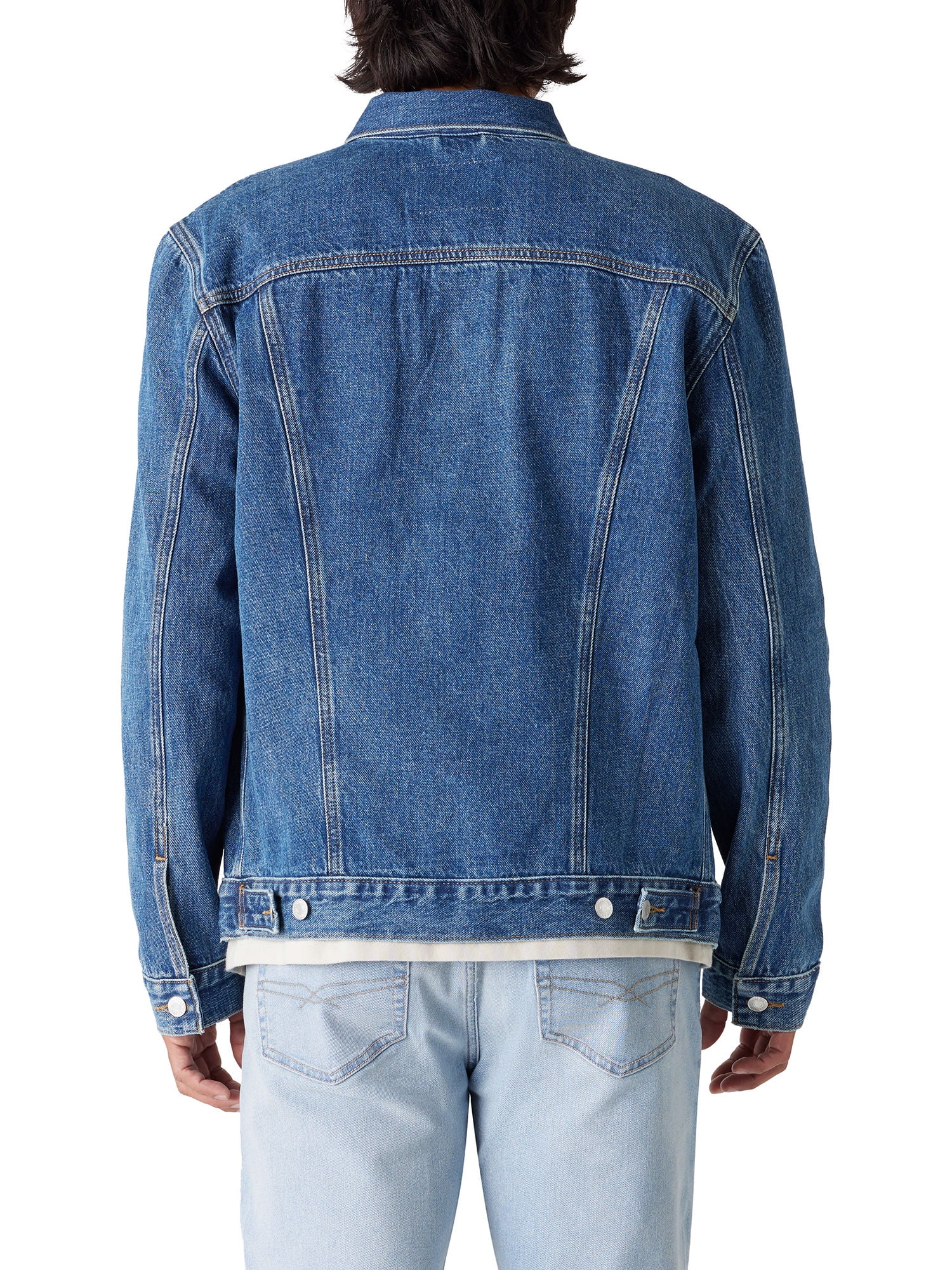 Levi Strauss Signature Men's Original Trucker Jacket (Blue, L) p0ov7