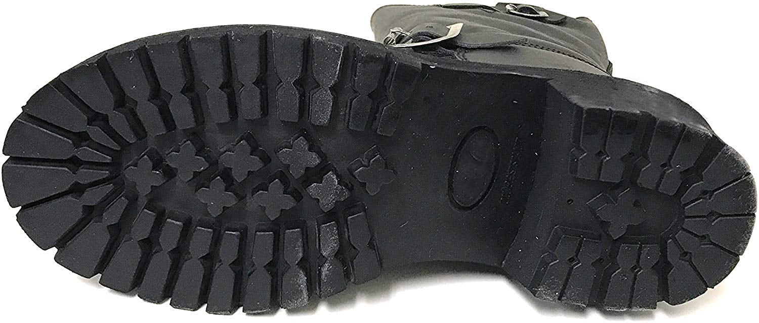 ClimaTex Men's Engineer Motorcycle Boots Heavy-Duty Leather Biker Footwear (Black, 12 in) 6fw3y