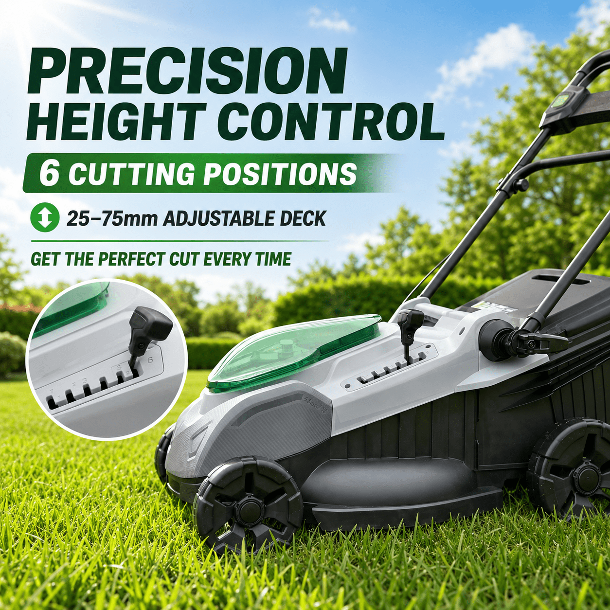 KraftSense 40V Electric Lawn Mower, Brushless Motor, 18-Inch Cutting Deck, 2x8.0Ah Batteries Included (Grey, 18 in) vuqtu