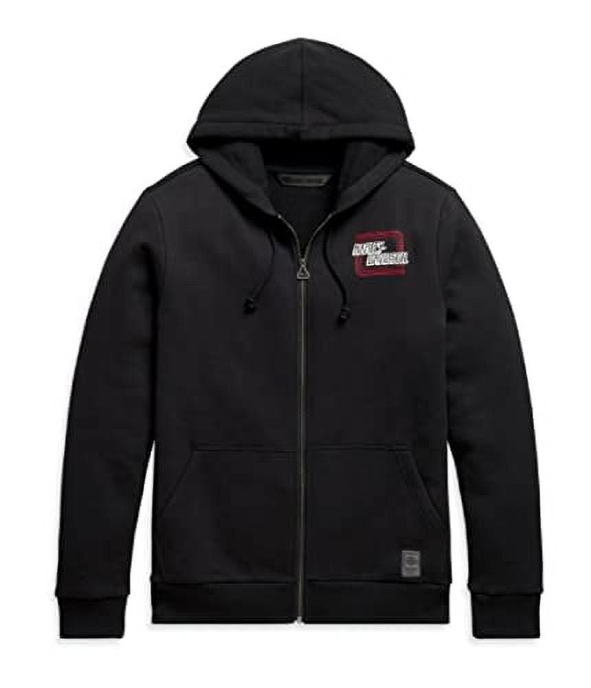 Harley-Davidson Men's Retro Outline Fleece Hoodie Slim Fit (Black, 2X-Large) lgfry