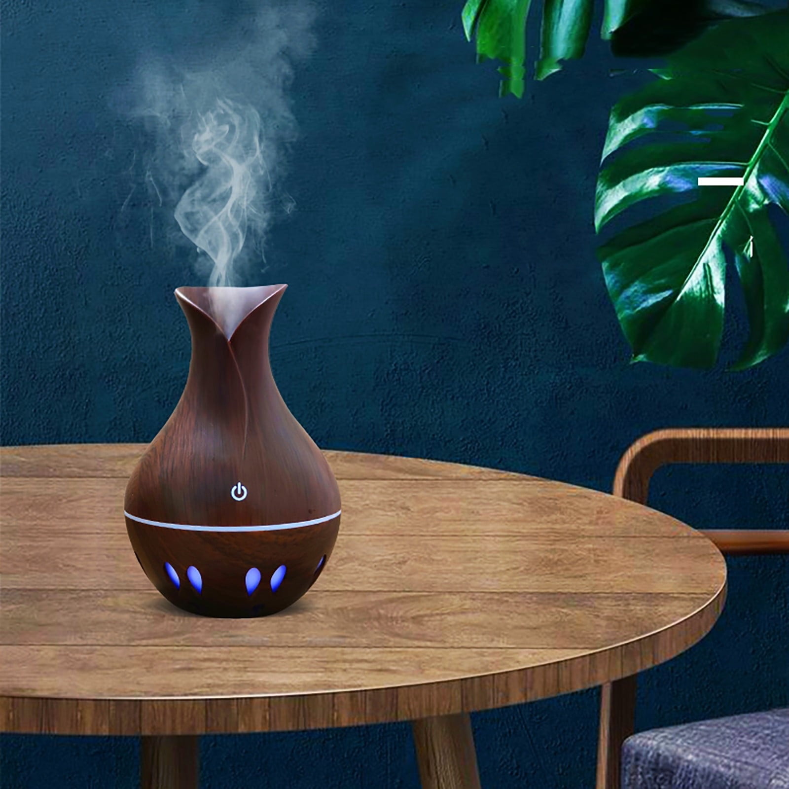 SDJMa Ultrasonic Aromatherapy Essential Oil Diffuser for Large Rooms with 7 LED Colors and Auto Shut Off (Gold, 16.91 fl oz) 2tetg