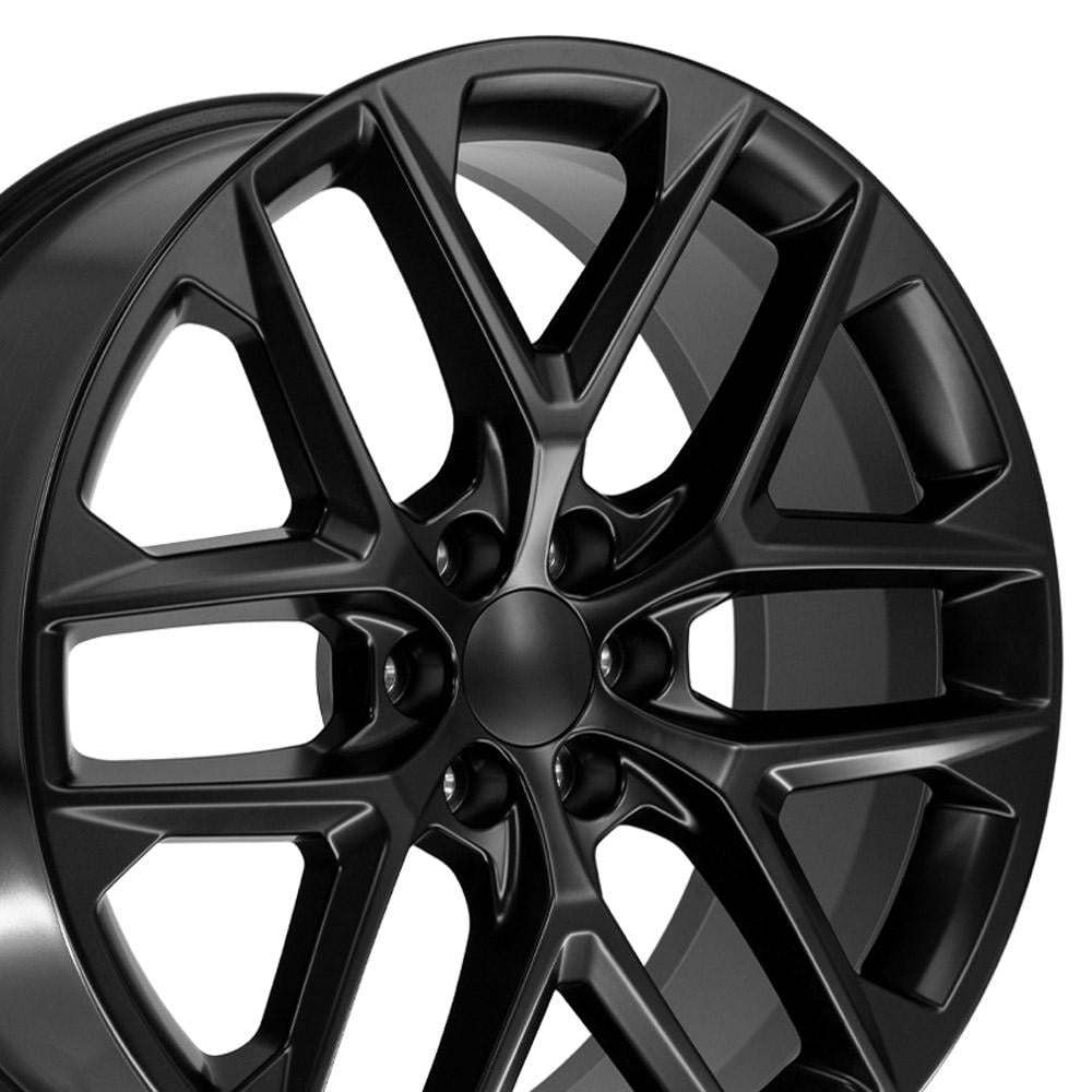 OE Wheels CV62 Replacement Rim for Silverado 1500 (Satin Black, 24x10 in) lwce4