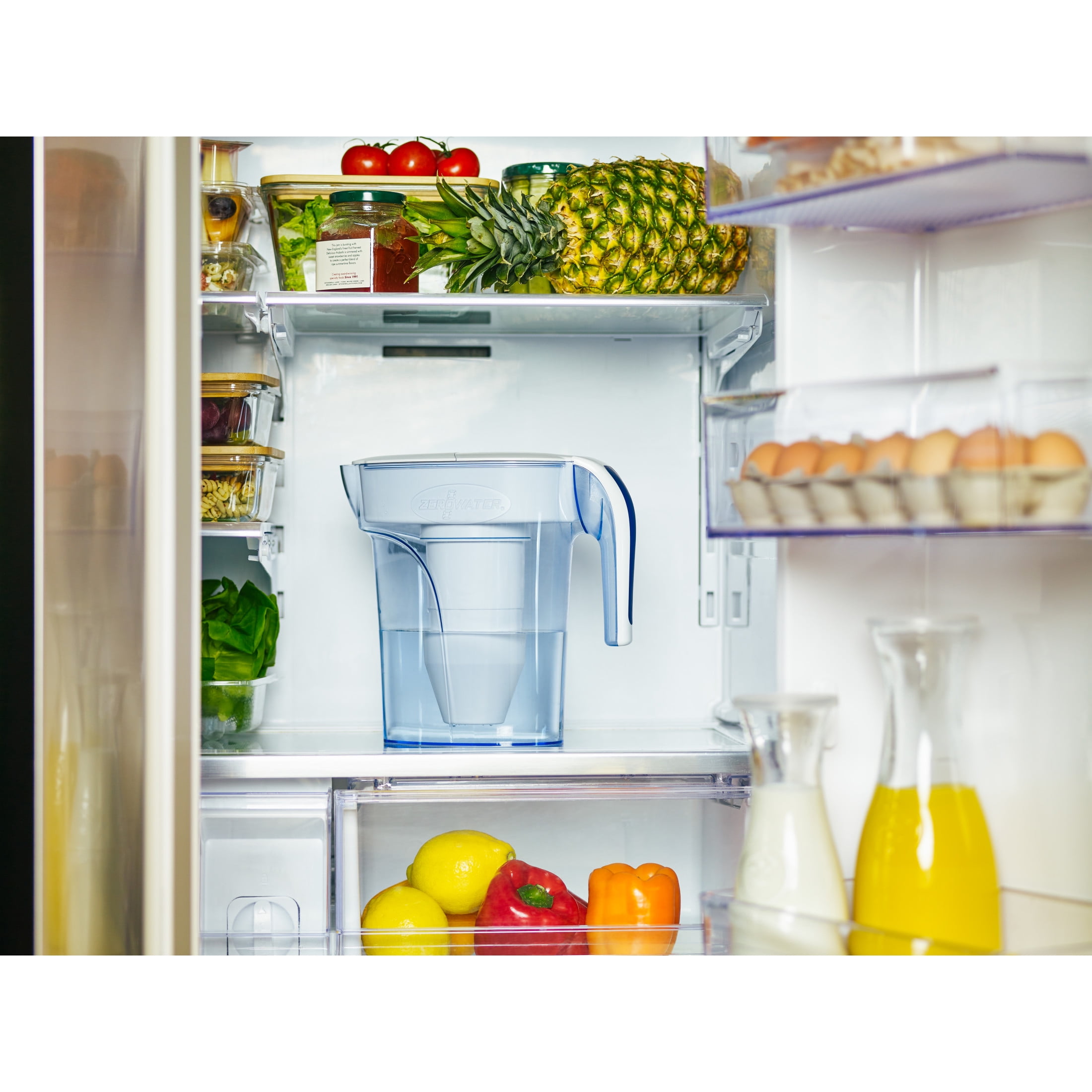 ZeroWater 7 Cup 5-Stage Ready-Pour Water Filter Pitcher (Blue, 7 Cup) pmff4