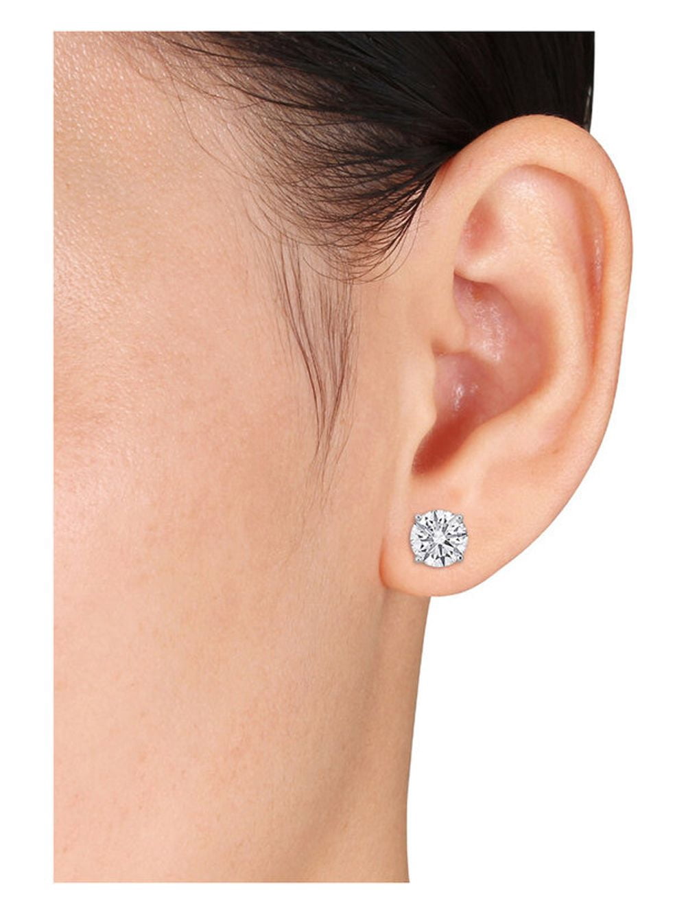 Gem And Harmony 5.00 Carat Lab-Grown Round Diamond Solitaire Martini Earrings (14K White Gold, 5.00 CTW) 6jejr