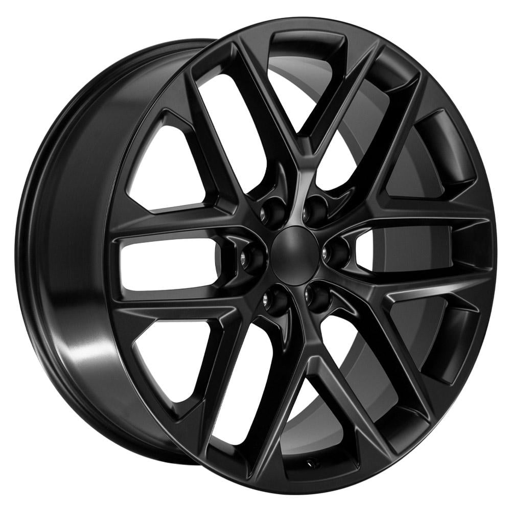 OE Wheels CV62 Replacement Rim for Silverado 1500 (Satin Black, 24x10 in) lwce4
