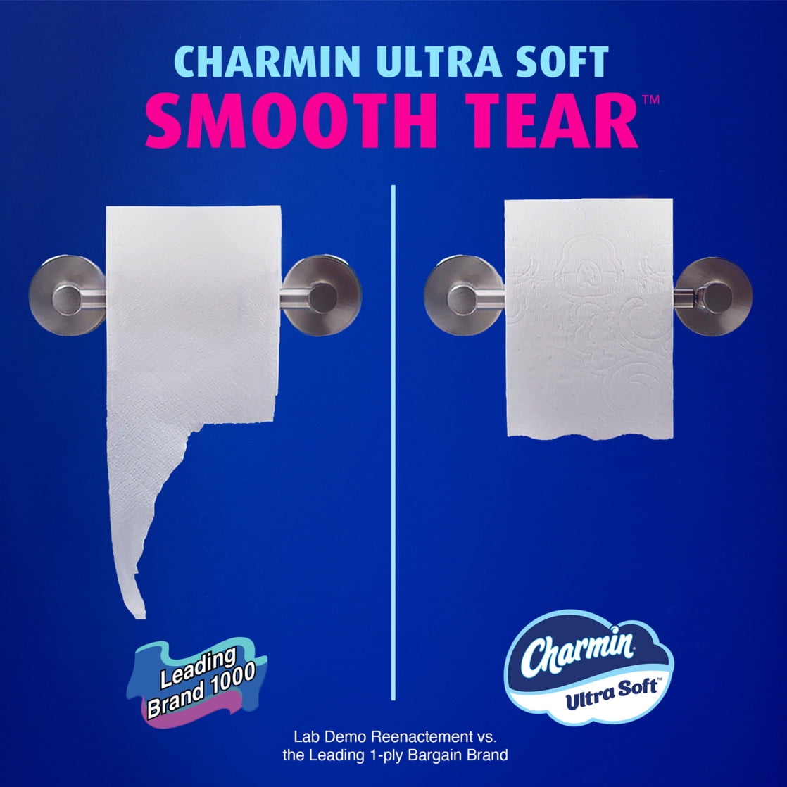 Charmin Ultra Soft Toilet Paper (White, 4 Mega Rolls) mtmhb