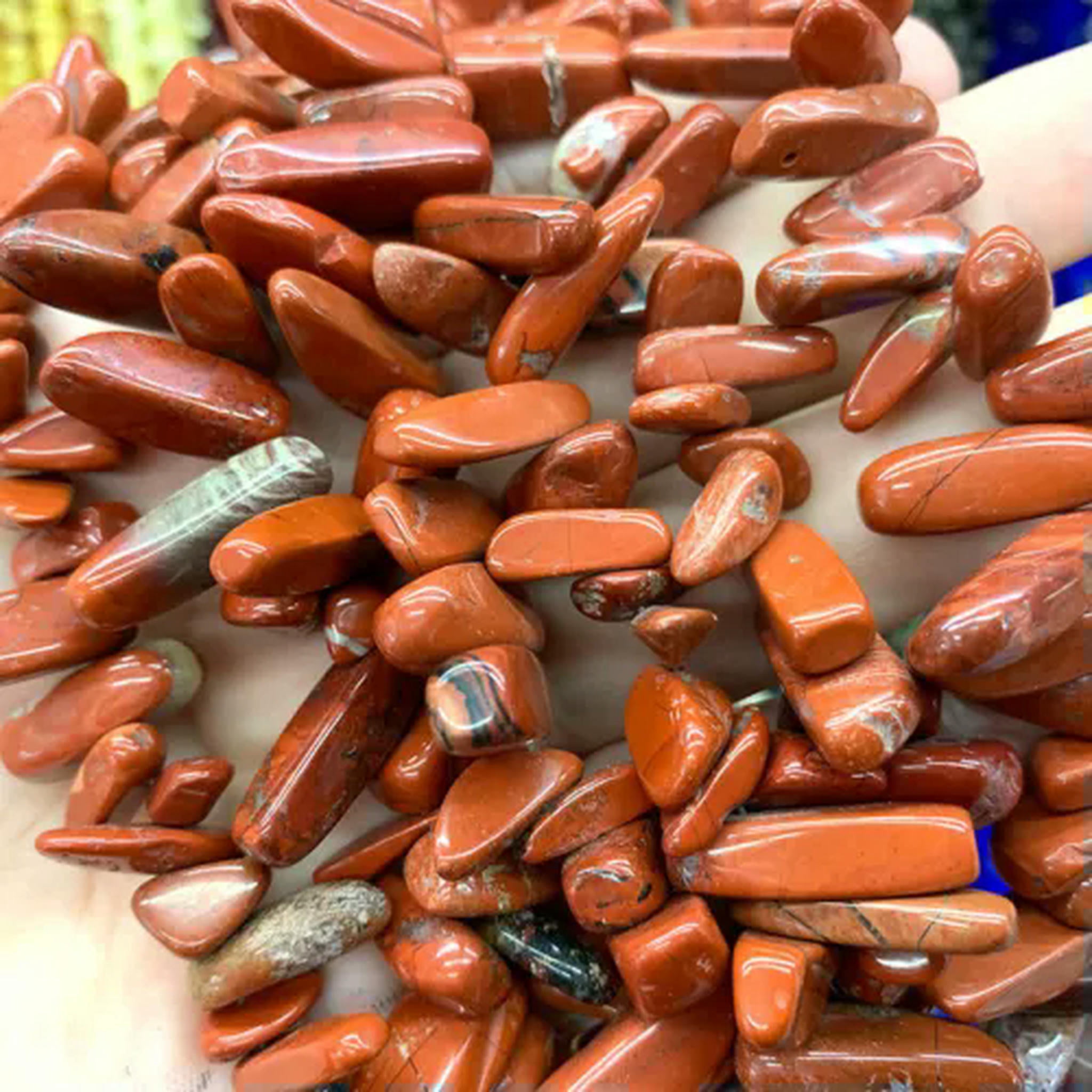HOOUN Natural Red Aventurine Gemstone Beads for Jewelry Making (Red, 15.5 in) lj9dd