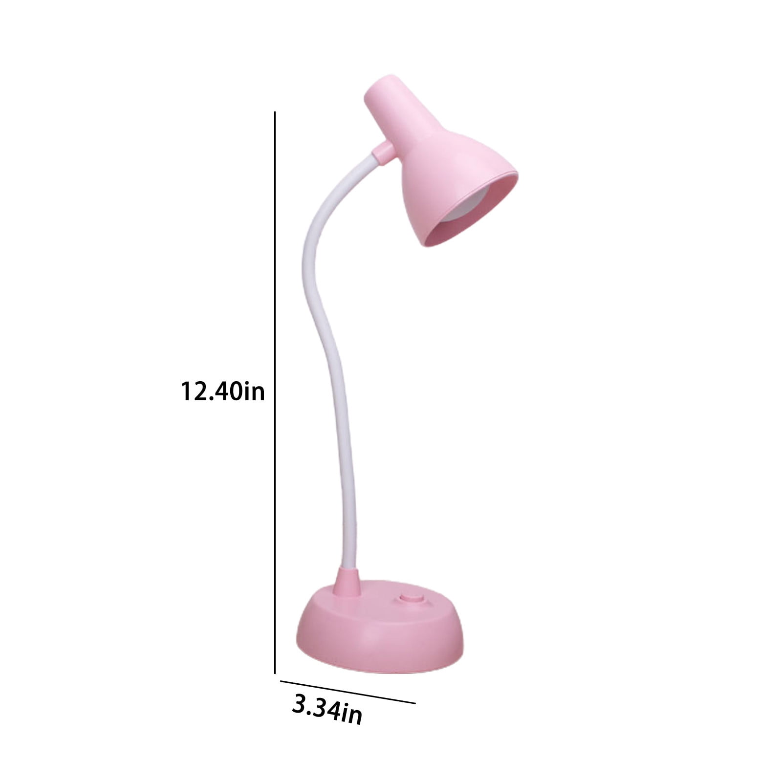 QAZbgdl LED Desk Lamp, Eye-Protection Reading Light with 360° Flexible Neck (White, 12.4 in Height) 6akta