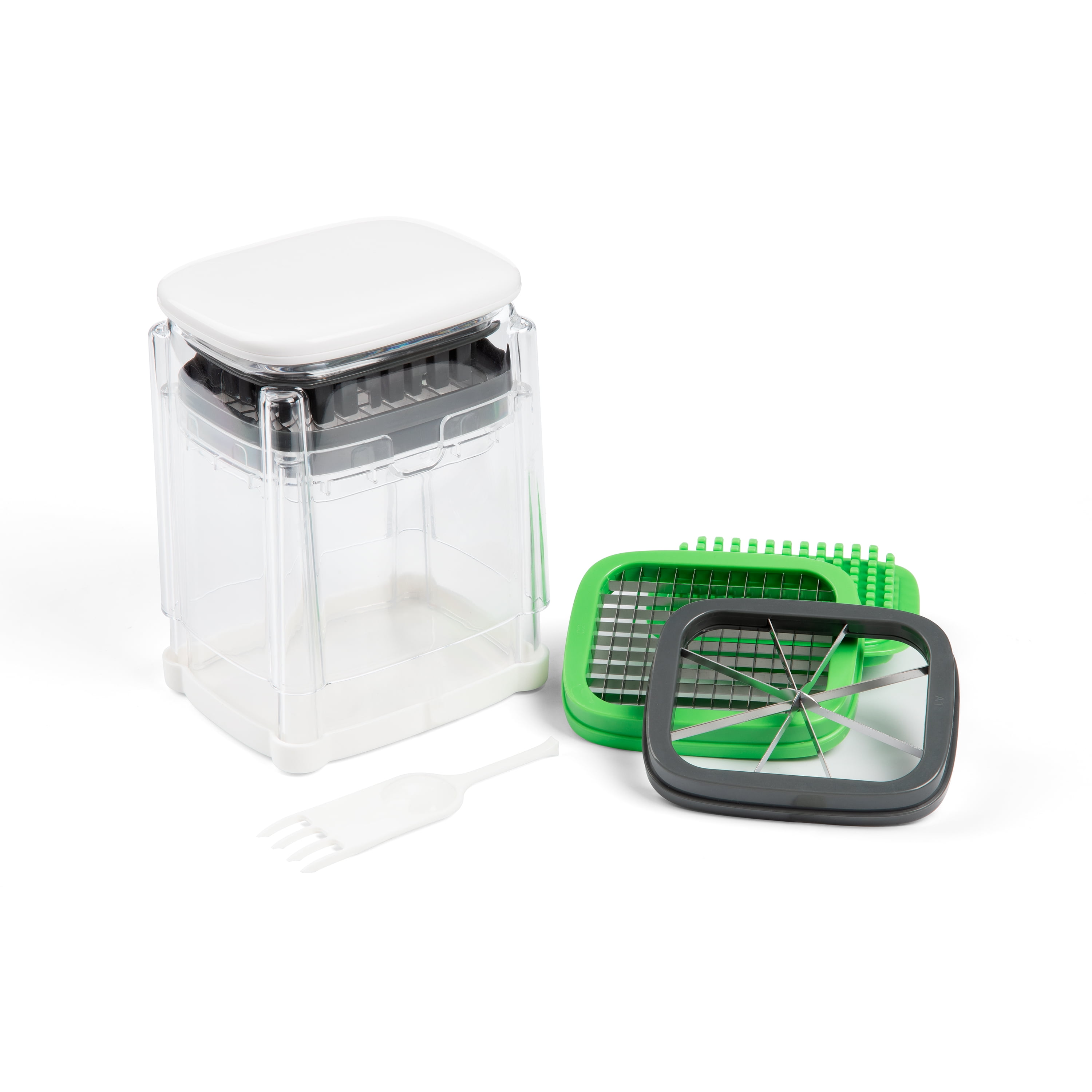 Prep Solutions 3-in-1 Deluxe French Fry Cutter with Interchangeable Blades (3.75 in x 4.75 in x 5.80 in) xnyl0