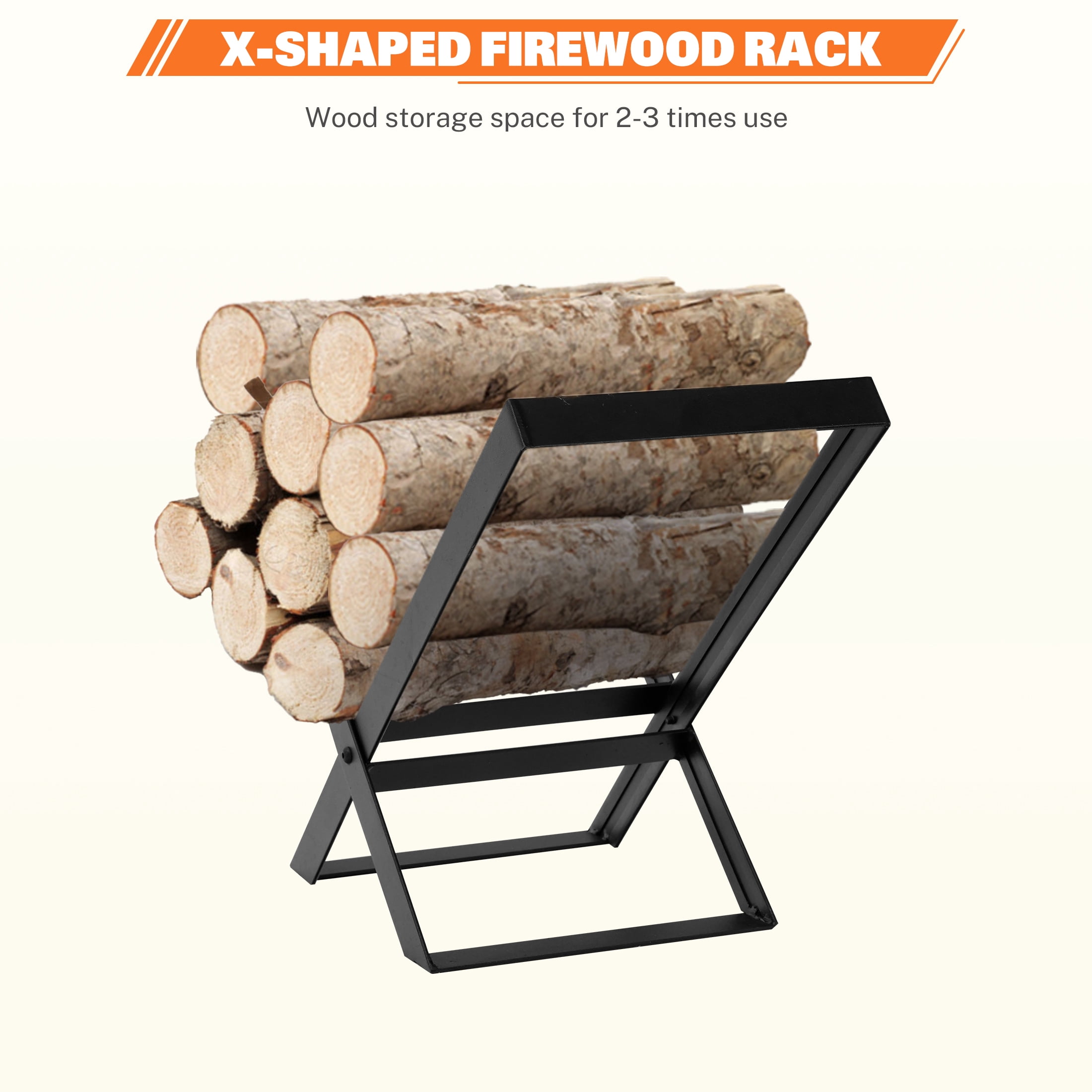 uhomepro 32 in Wood Burning Fire Pit Table with Firewood Rack and BBQ Grill Set (Black, 32 in) 2g8yc