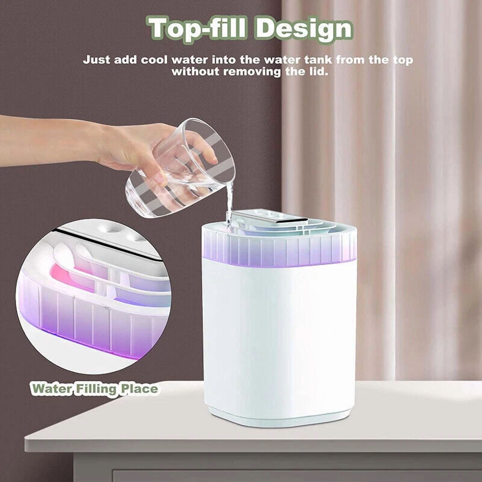 VAULT Cool Mist Air Humidifier for Bedroom and Office (White, 101.44 fl oz) 54n3b