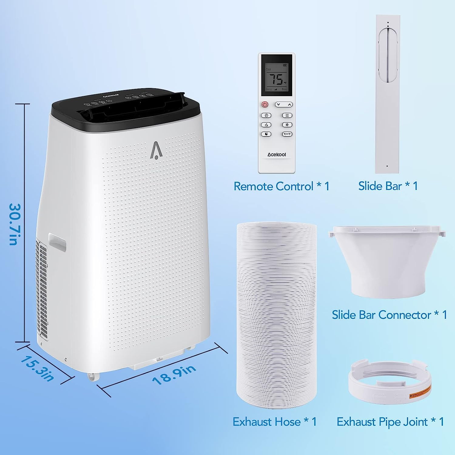 EastVita 14000 BTU Portable Air Conditioner with Remote Control and Window Kit (Black, 700 sq ft) hbjvj