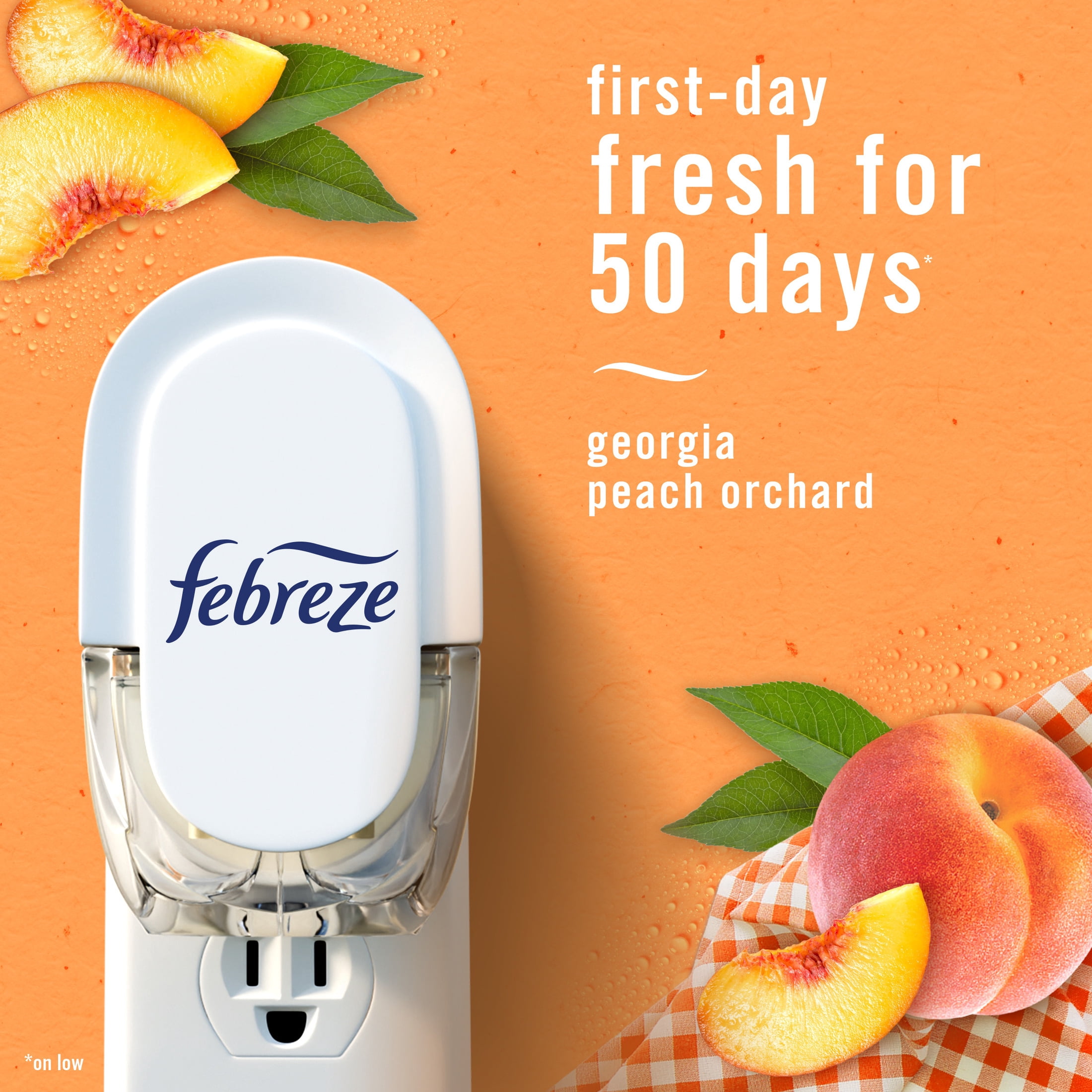 Febreze Fade Defy PLUG Air Freshener Scented Oil Refill, Juicy Peaches (2 Count) dzk2p