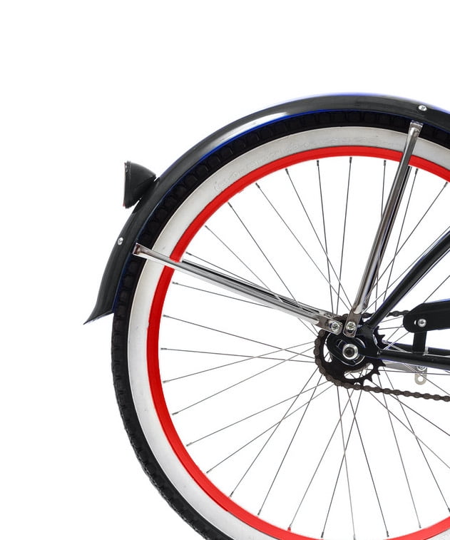 Wonder Wheels Beach Cruiser Single Speed Bicycle (Black & Red, 20 in) sd9ca