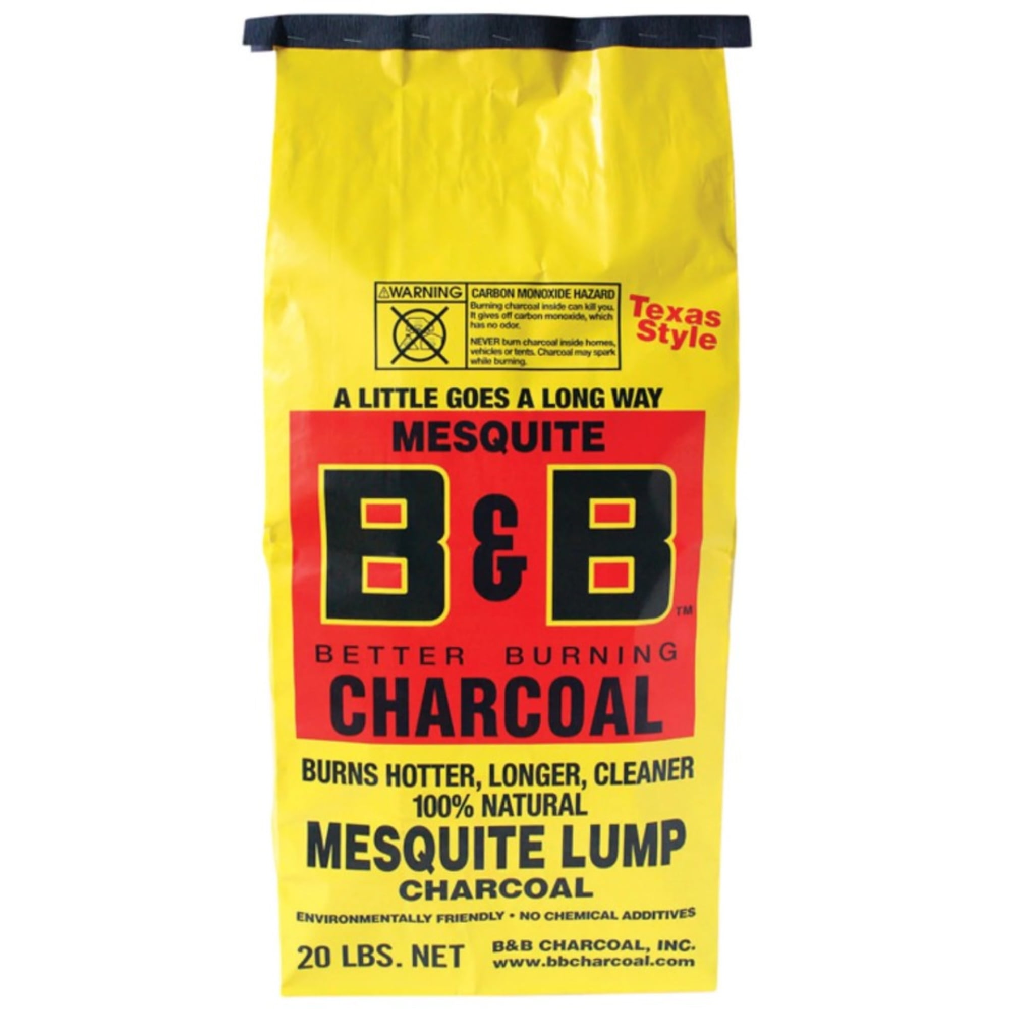 B&B Charcoal Mesquite Lump Charcoal for Grilling and Smoking (20 lb) 87vcc