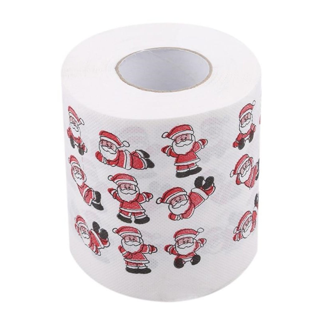 CAIMYY Christmas Toilet Paper (Santa Tree Pattern, 24 Rolls, 3-Ply) txhez