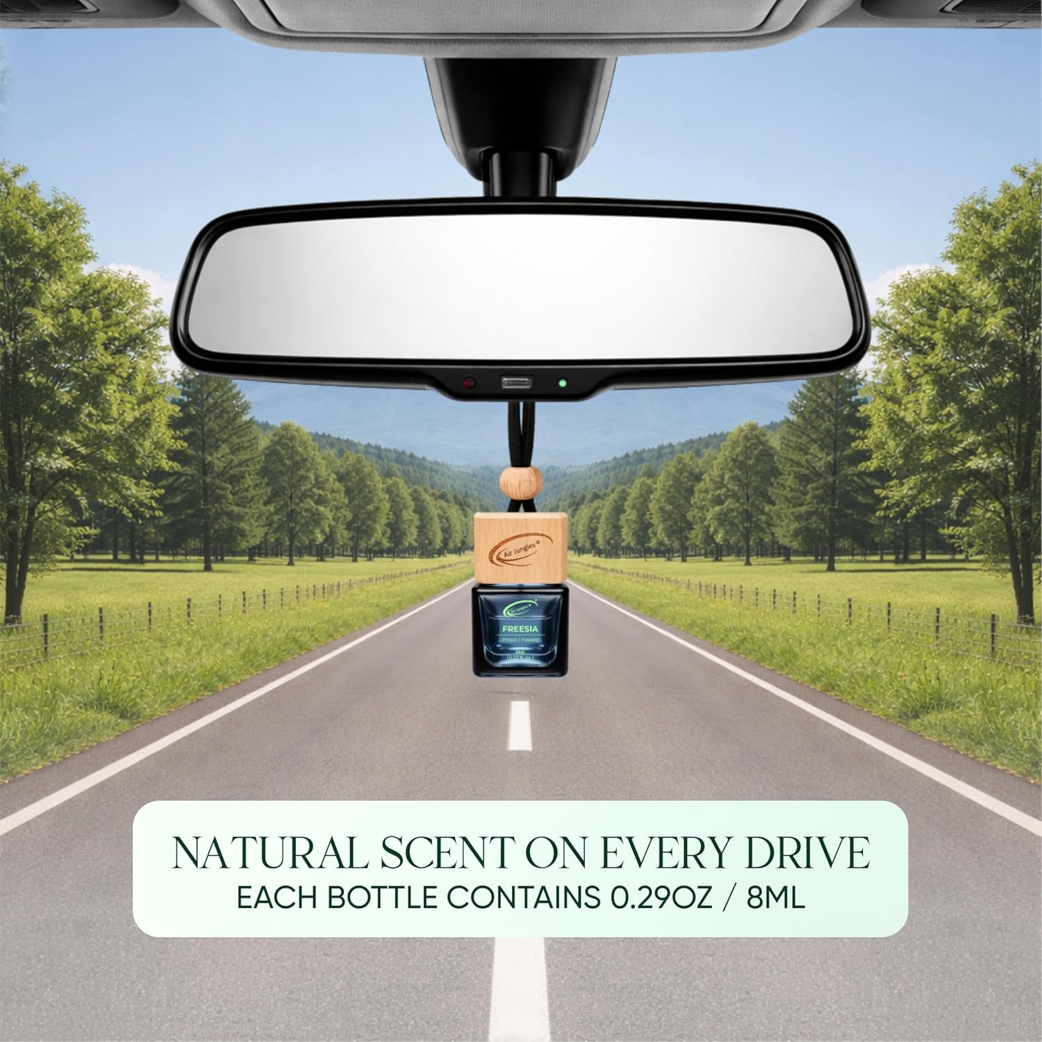 Air Jungles Car Air Freshener Hanging Diffuser (Variety Pack, 6 Ct, 0.27 fl oz Each) fzw1g