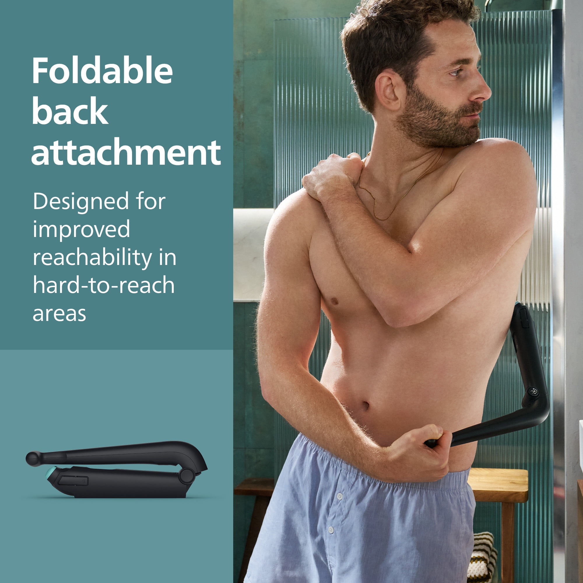 Philips Norelco Body Groomer 9000 Series, Full Body Hair Trimmer and Intimate Shaver System with UV Sanitizer and Back Attachment (Black, 11 Length Settings) szom3