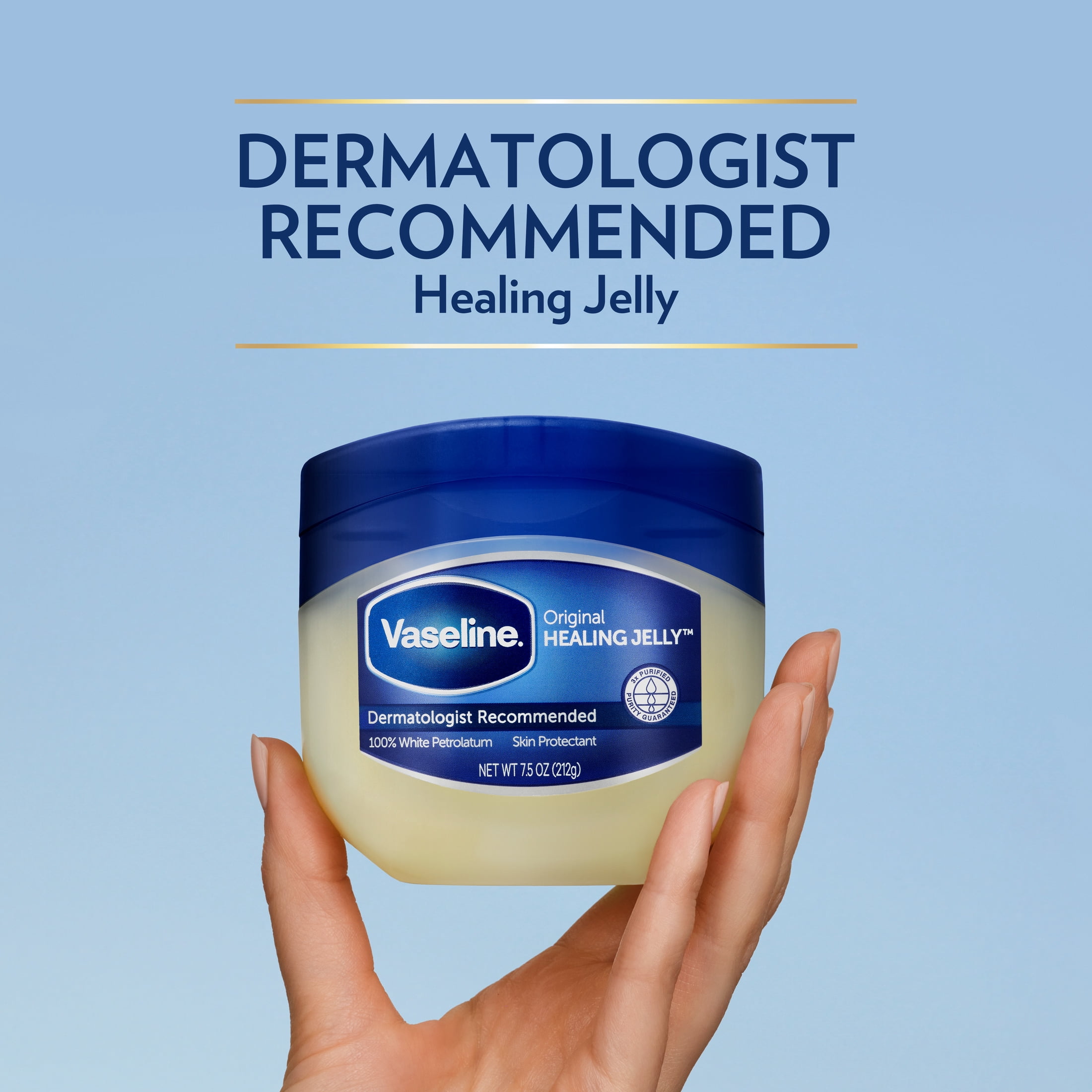 Vaseline Petroleum Jelly Original Skin Protectant for Dry and Cracked Skin (Clear, 7.5 oz) 72j7t