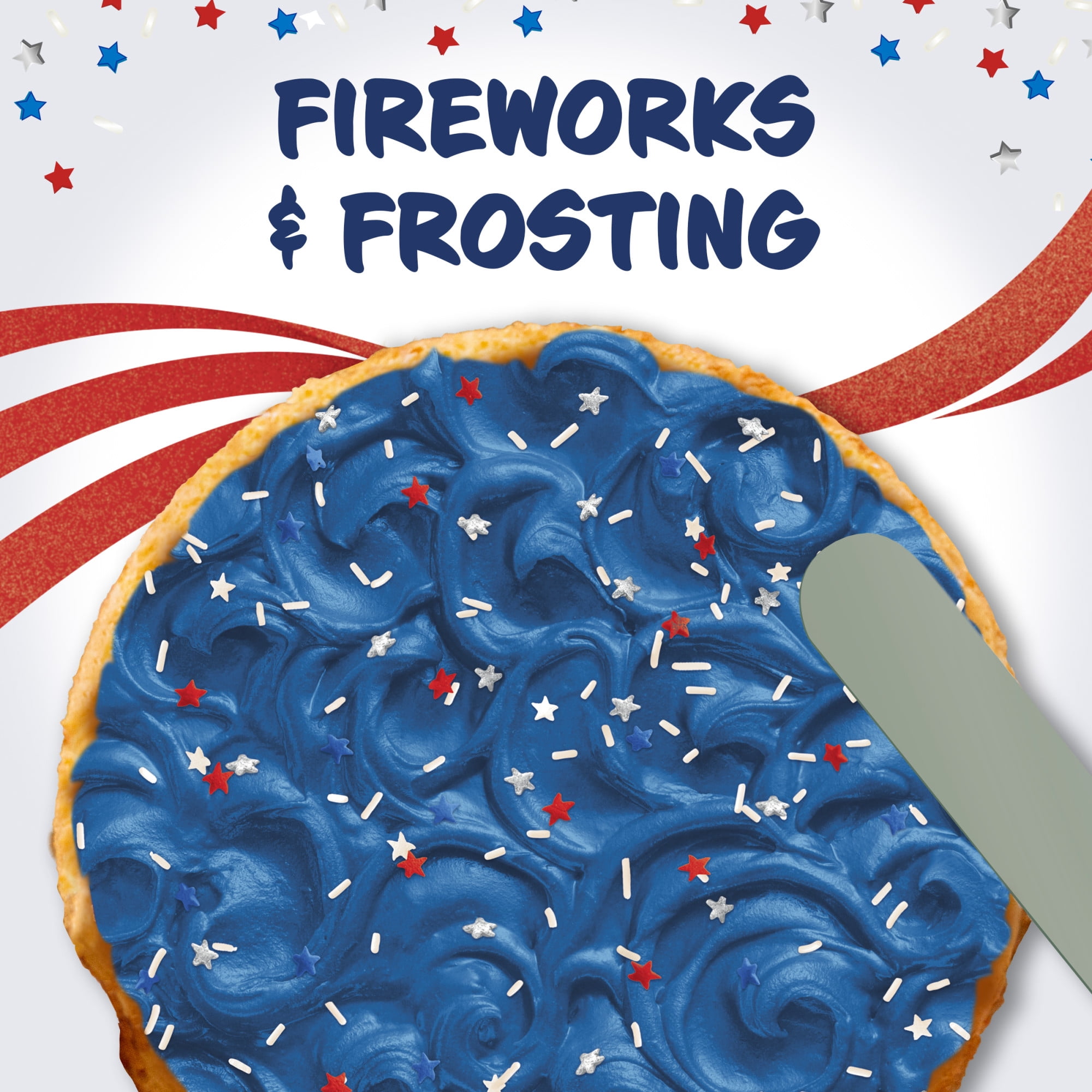 Pillsbury Funfetti Stars and Stripes Vanilla Frosting with Sprinkles (Blue, 15.6 oz) nmtoo