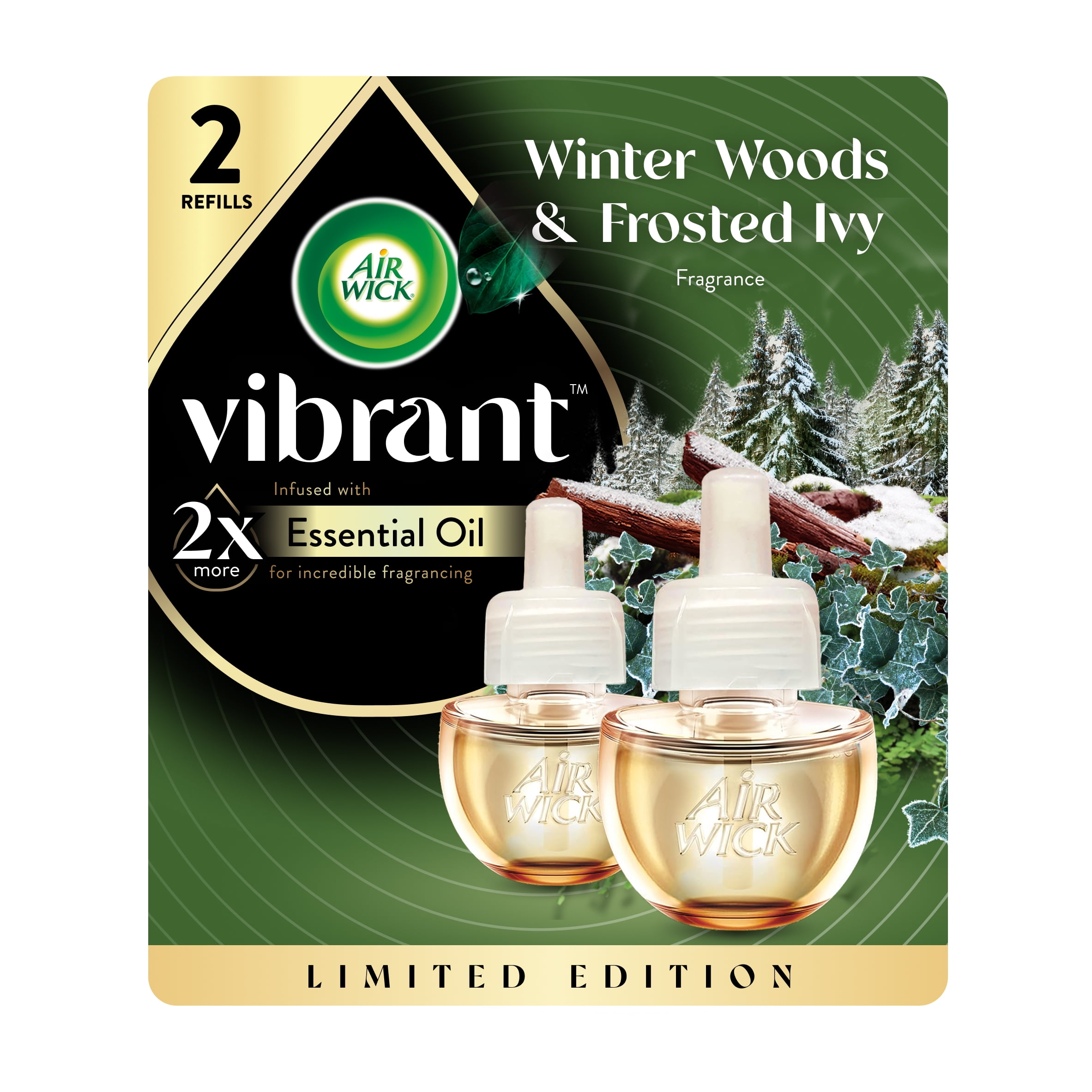 Air Wick Scented Oil Refill Vibrant Winter & Frosted Ivy (2 Count, 1.34 fl oz) kxzxs