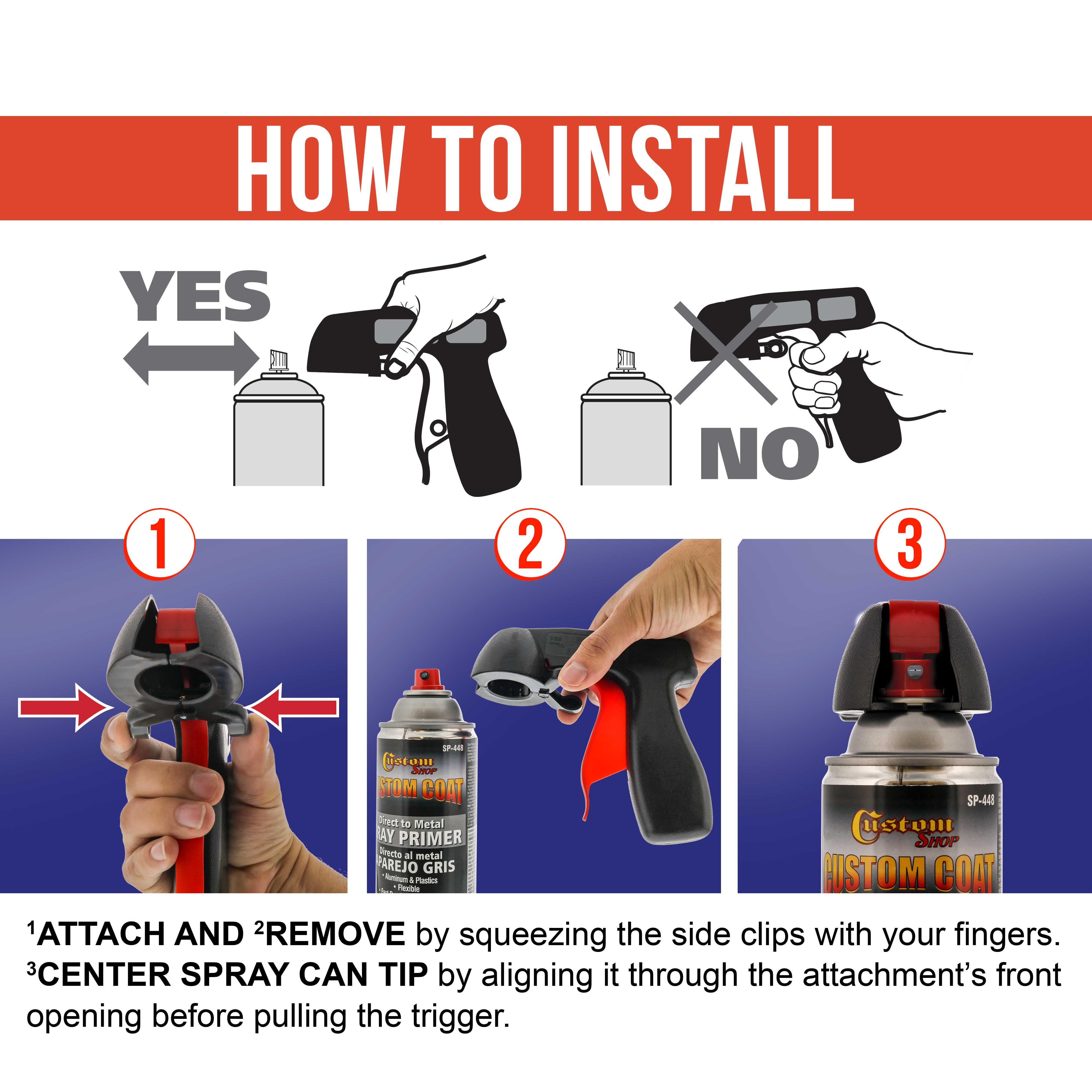 TCP Global Aerosol Spray Trigger Handle (Ergonomic Grip, Reusable) (Black, 2 Pack) tuhgm