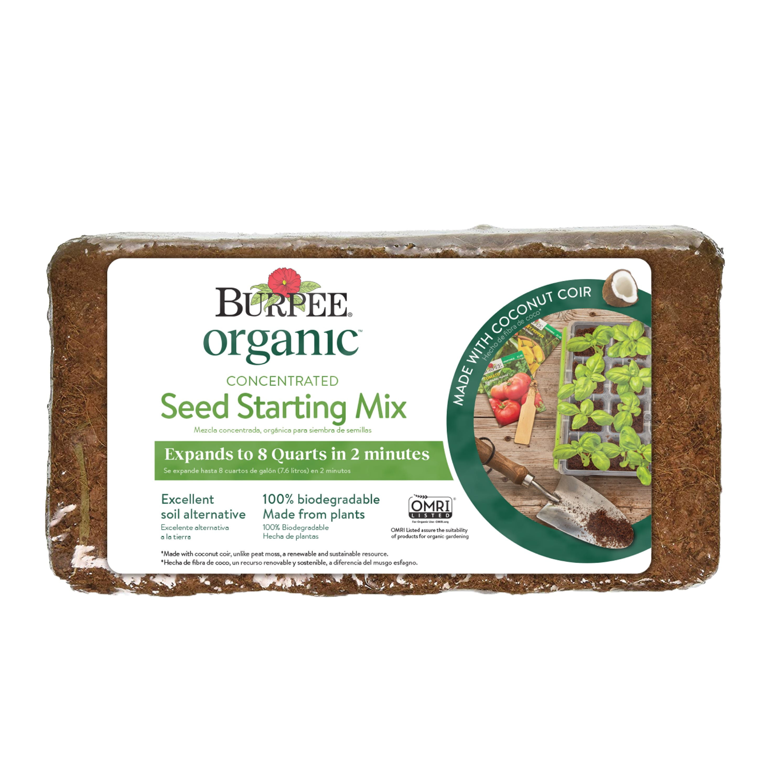 Burpee Organic Concentrated Seed Starting Mix for Gardening and Planting (8 qt) dtr6l