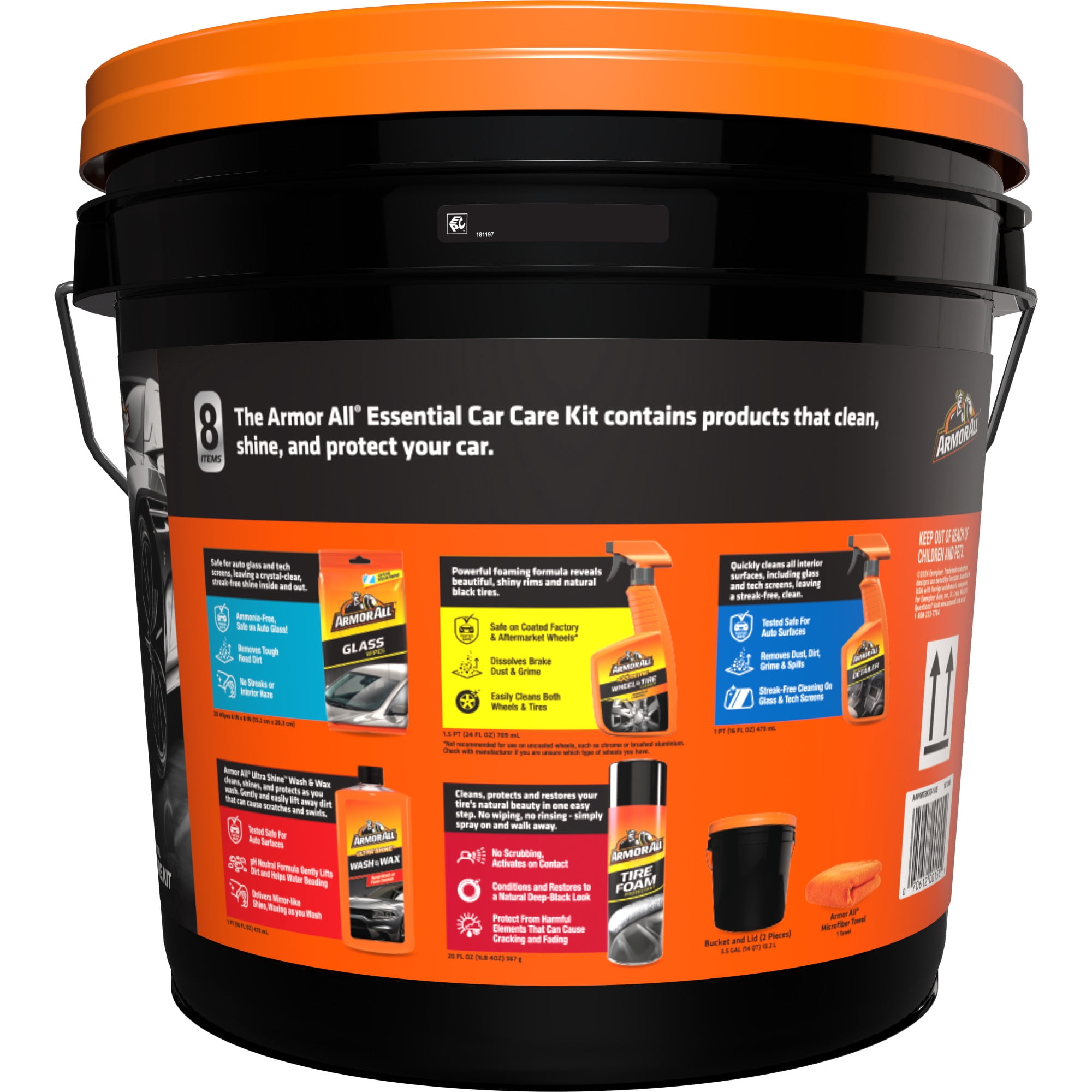 Armor All Car Cleaning Kit for Interior and Exterior Detailing (8-Piece Set) rzwtb