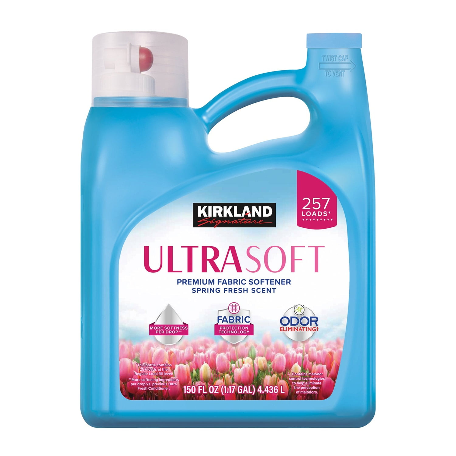 Kirkland Signature Liquid Fabric Softener, Spring Fresh Scent, Long-Lasting Softness (150 fl oz) r6teb