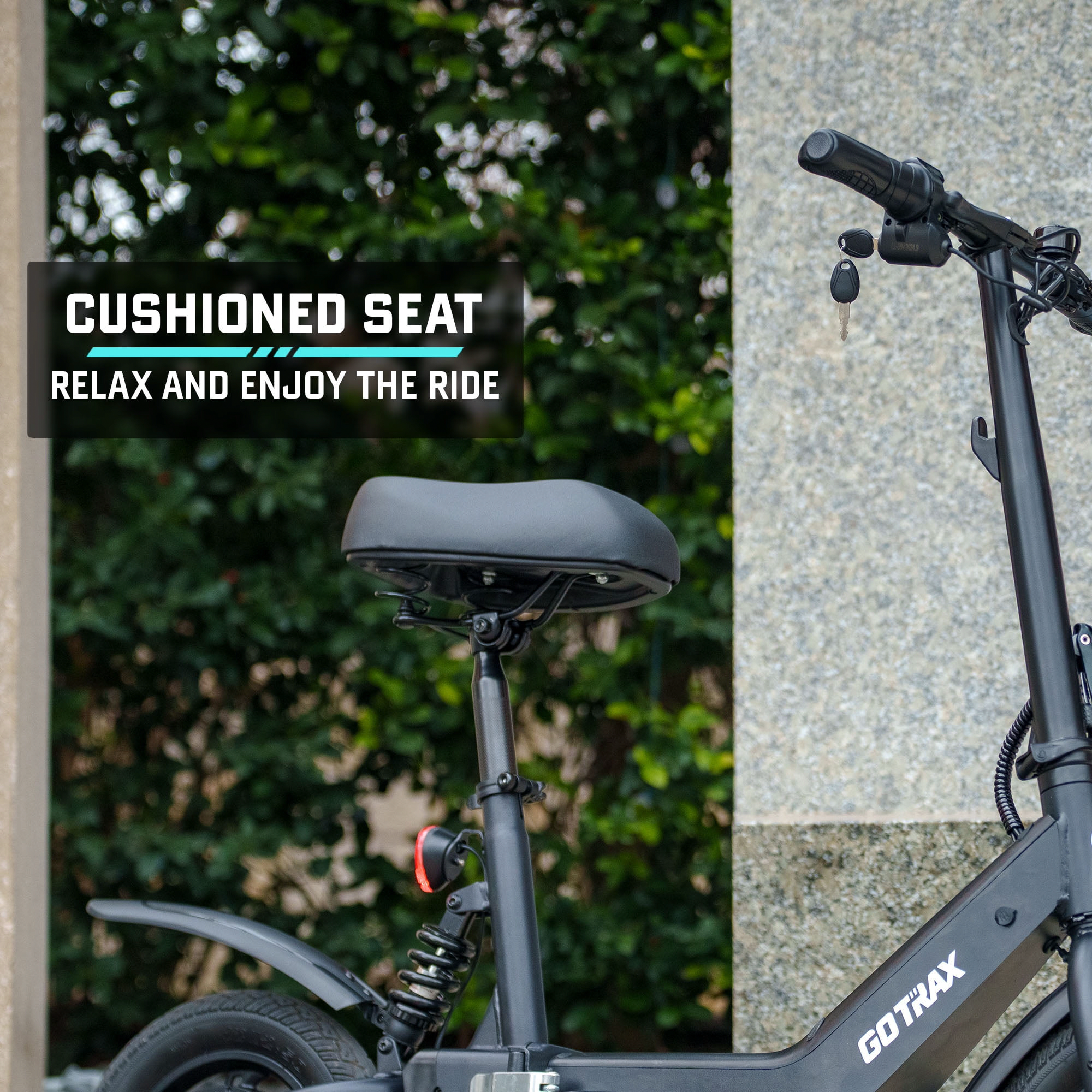 GOTRAX Aero Foldable Electric Scooter with Seat for Teens and Adults (Black, 15.5 MPH) ii8dp