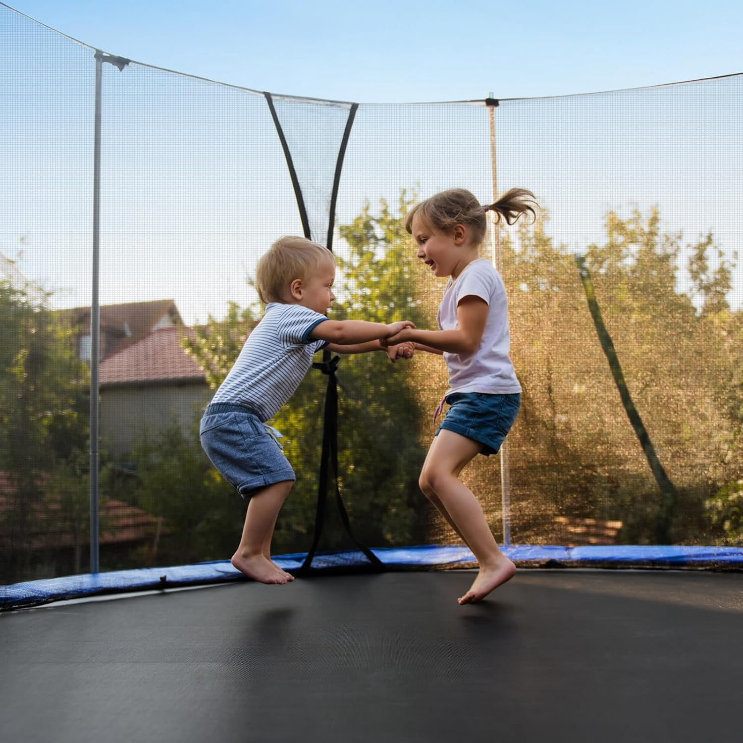 Meikoko 8ft Round Trampoline Replacement Safety Pad (Blue, 8 ft) syqyk