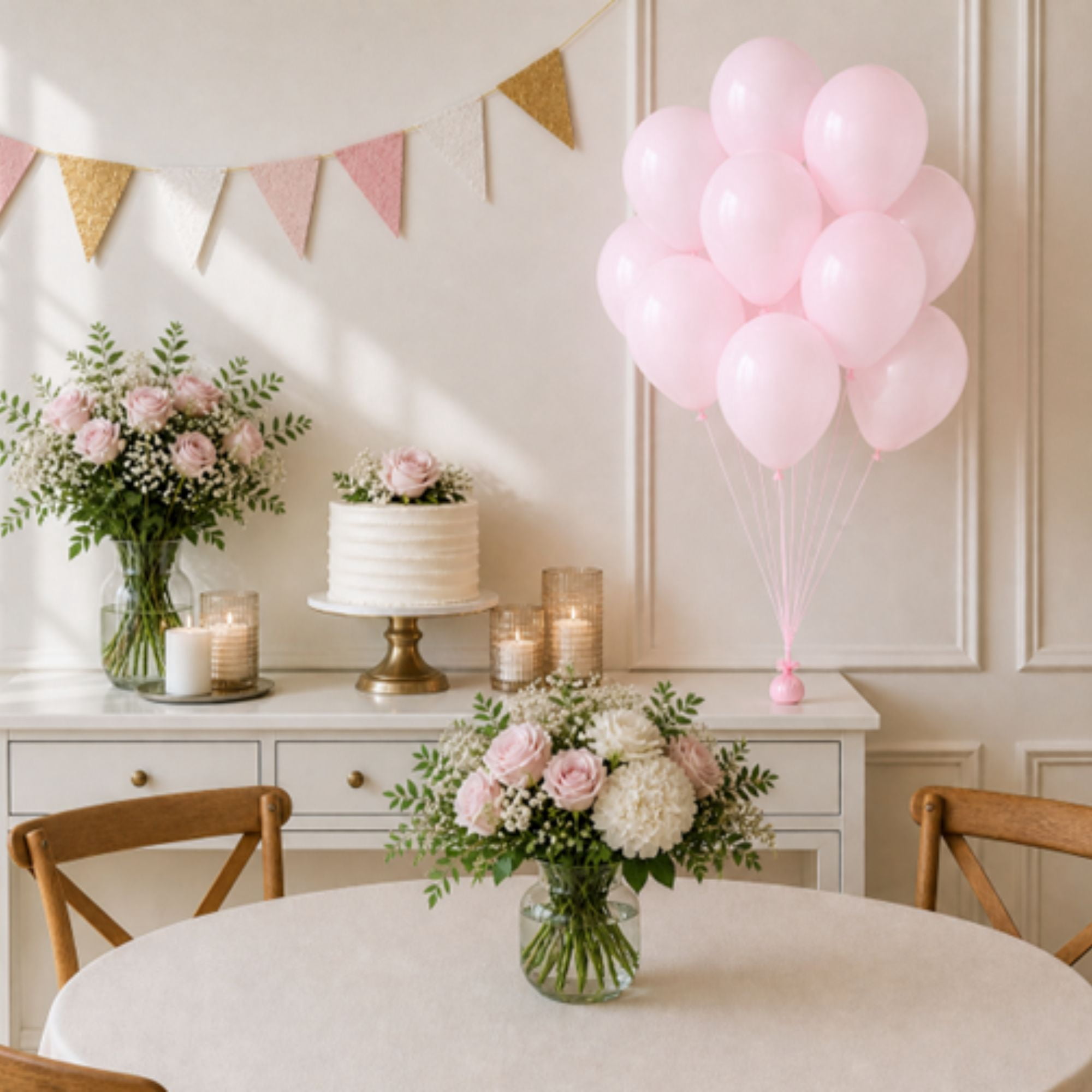 Way To Celebrate Latex Party Balloons (Light Pink, 15 Pieces, 12 in) 79vir