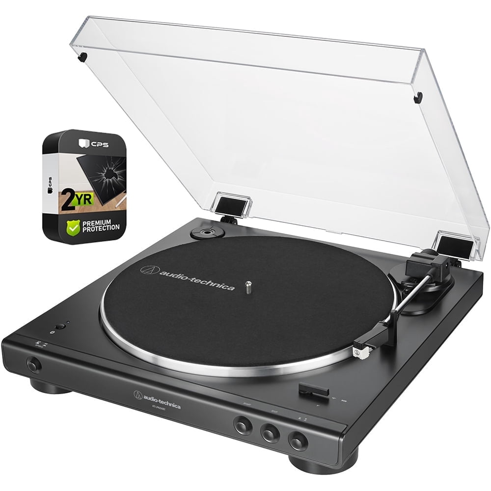Audio-Technica AT-LP60XBT-BK Fully Automatic Belt-Drive Bluetooth Stereo Turntable (Black) k72fz