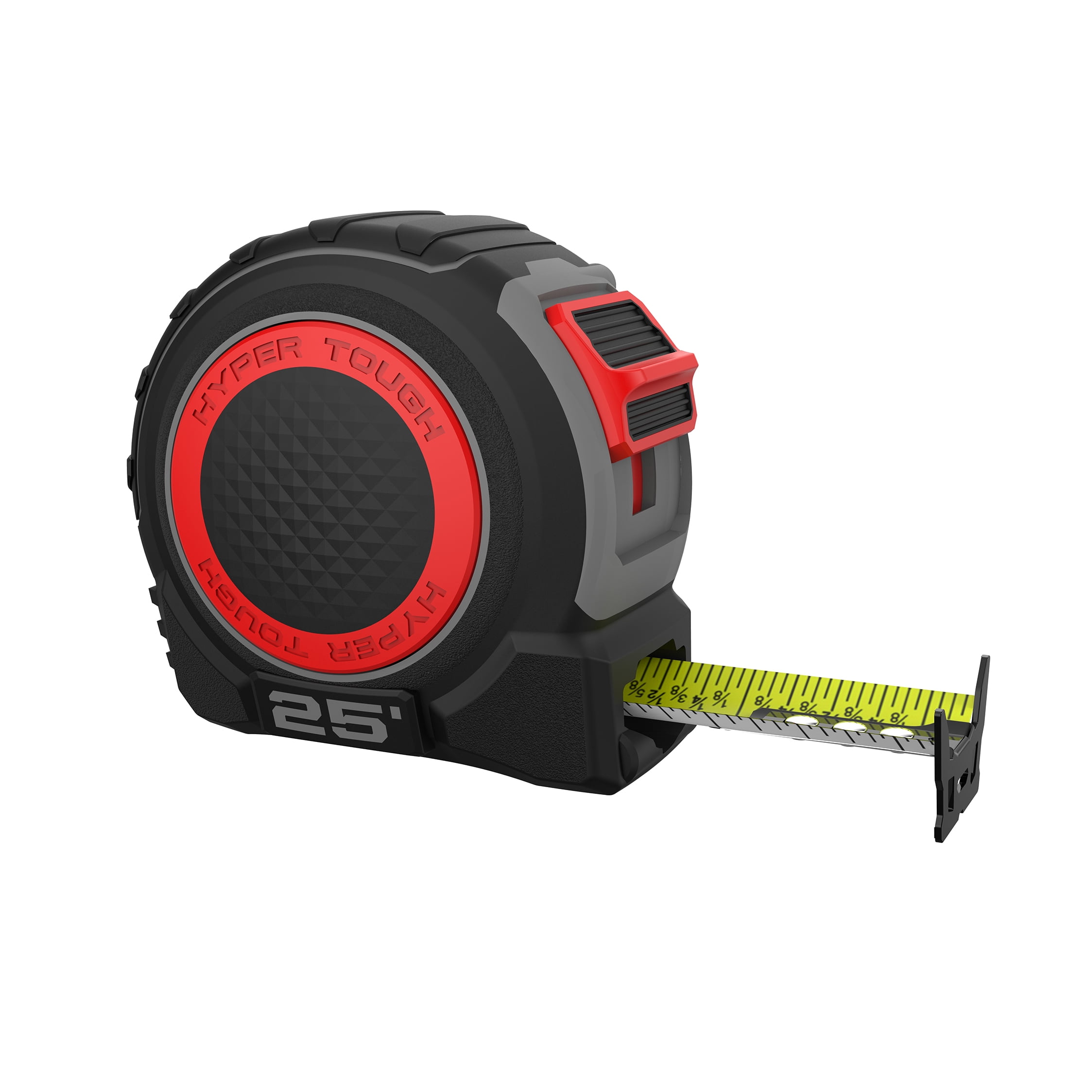 Hyper Tough True Control Tape Measure with High-Visibility Blade (Grey, 25 ft) wrgwi