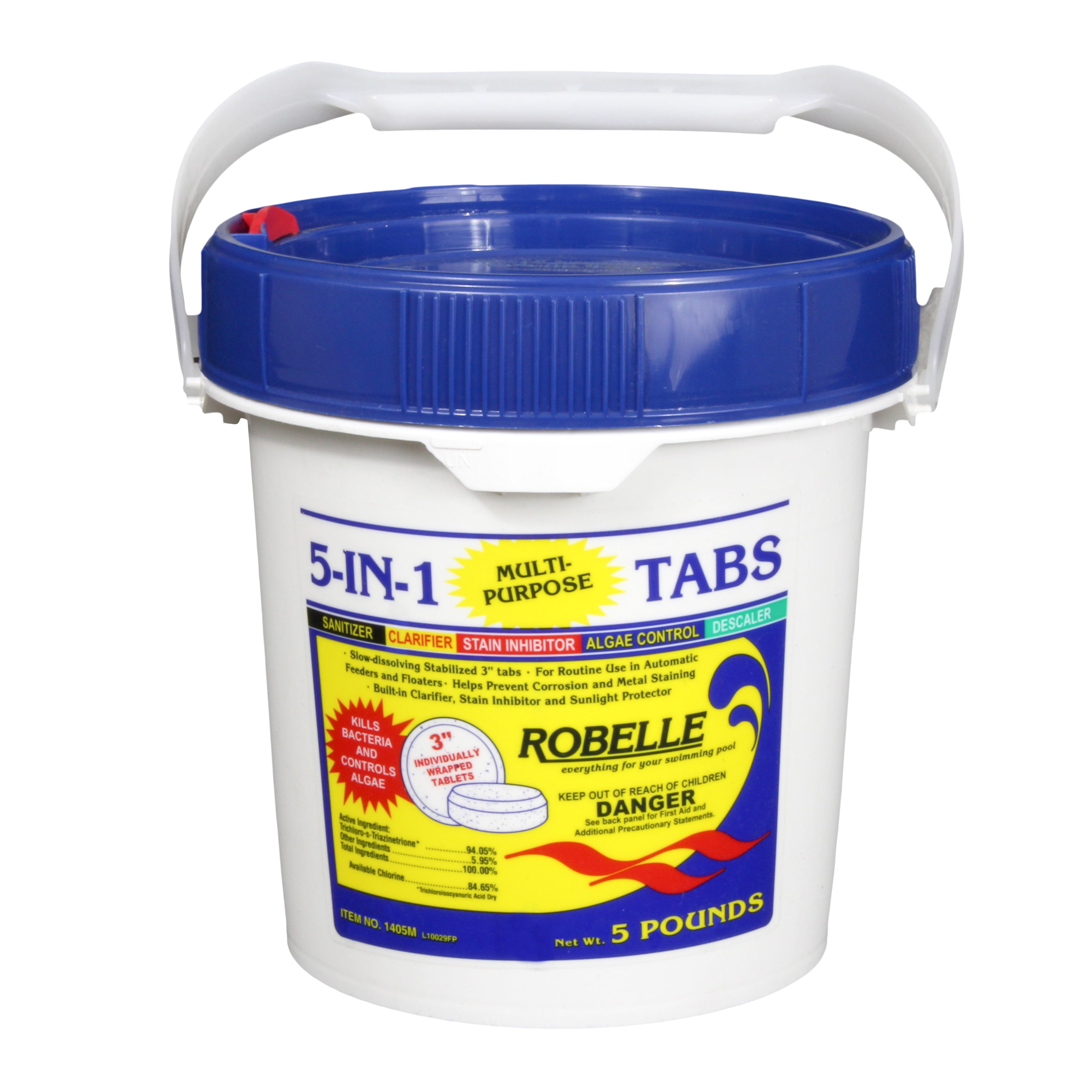 Robelle 5-In-1 Swimming Pool Multi-Purpose Chlorinating Tabs (White, 8 oz) mis2j