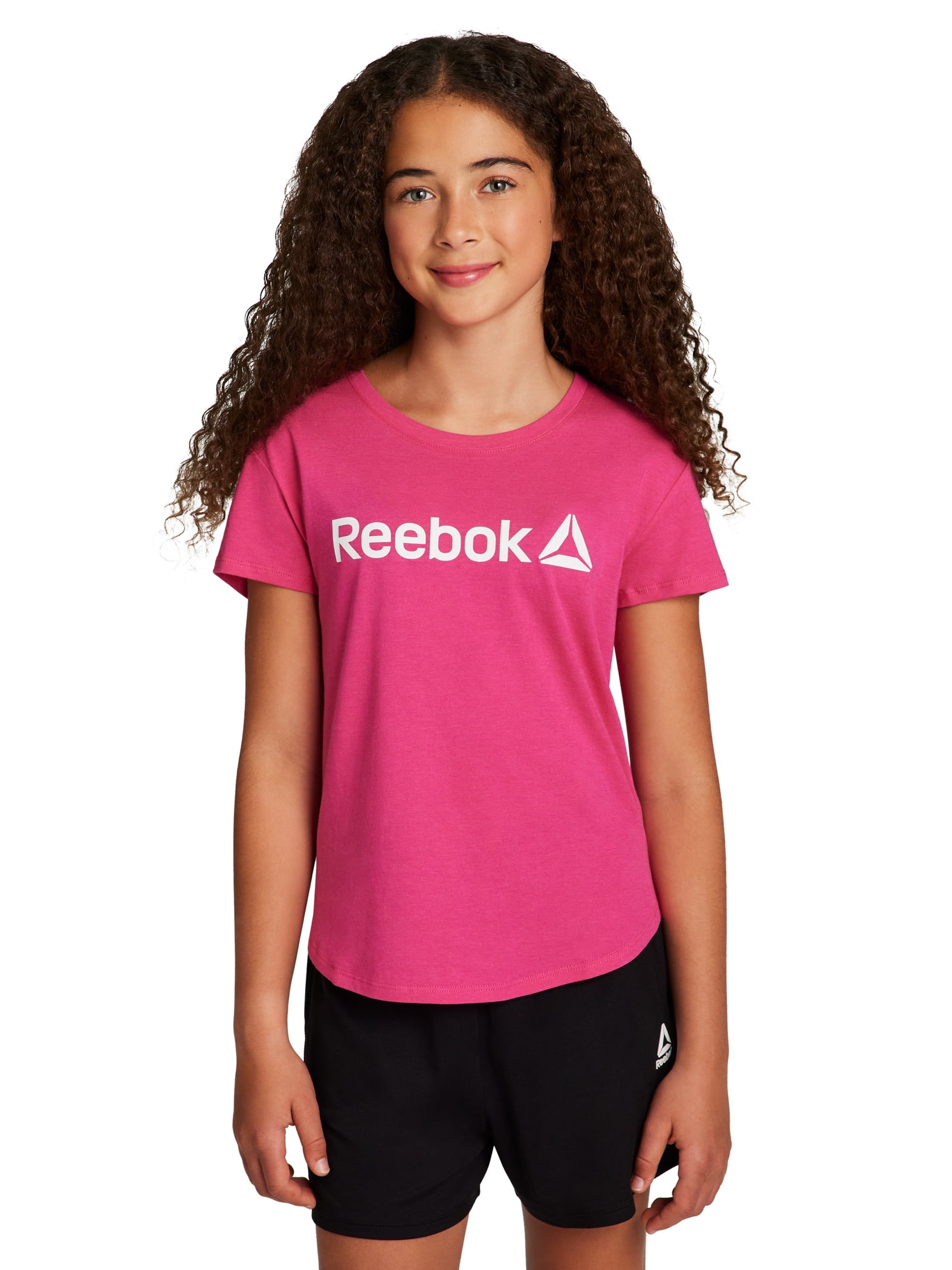 Reebok Girl’s Athletic Identity Short Sleeve T-Shirt (Black, Size S, 2-Pack) ldlvv