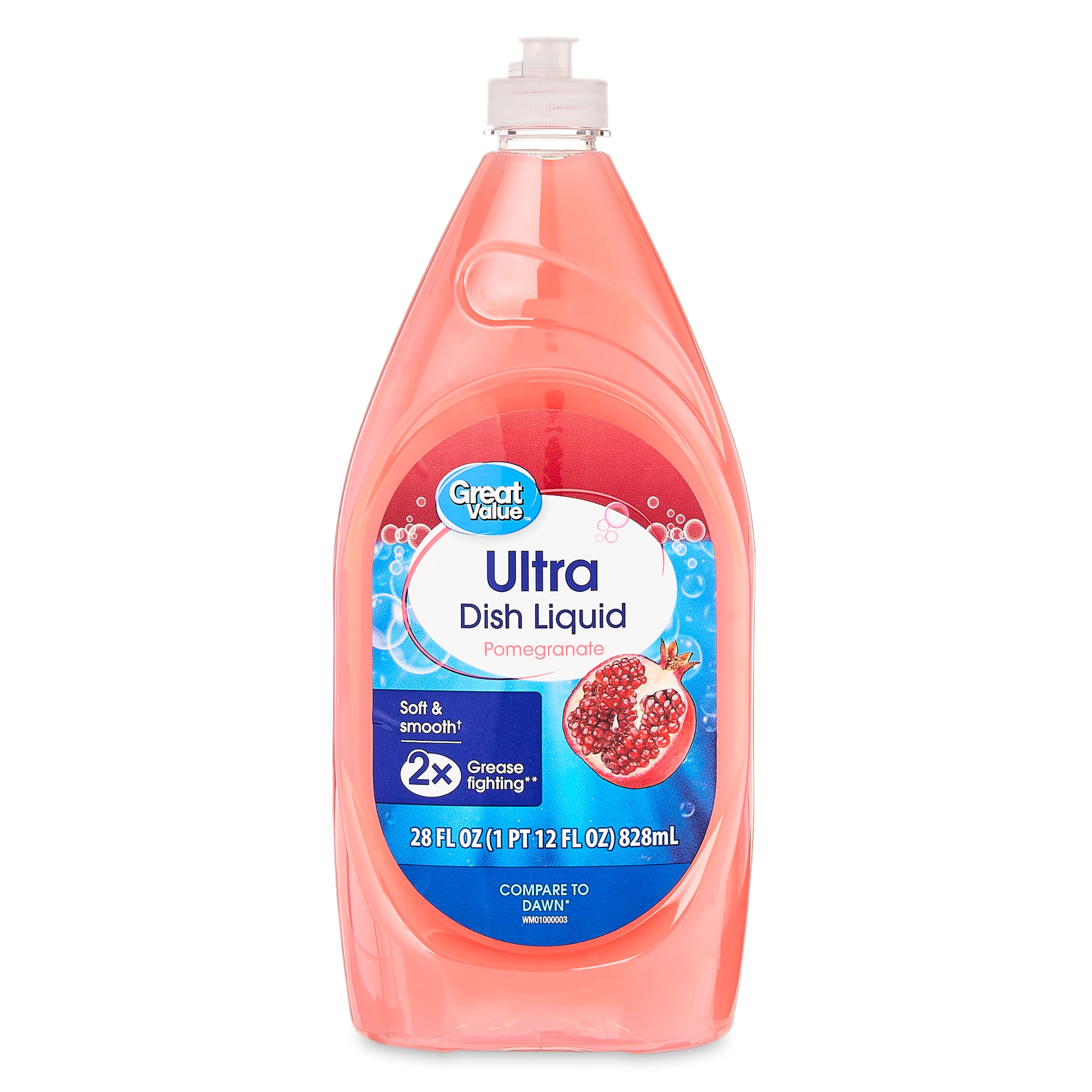 Great Value Ultra Dish Liquid Soap, Pomegranate Scent, Grease Fighting Formula (6 Pack, 28 fl oz) zeelp