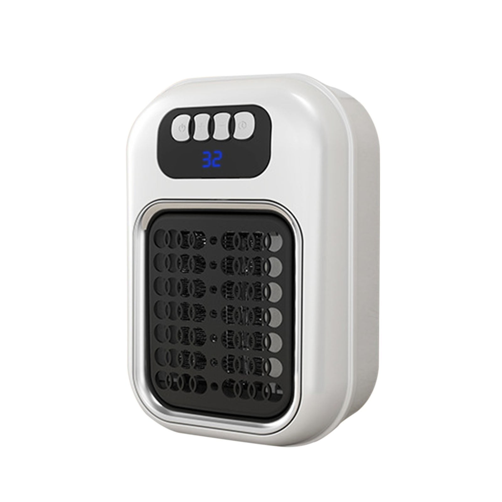 Banzch Electric Space Heater for Indoor Use, Compact Wall Outlet Plug-in Heater with Adjustable Thermostat and Quiet Operation (White, 1 Unit) 6tbsb