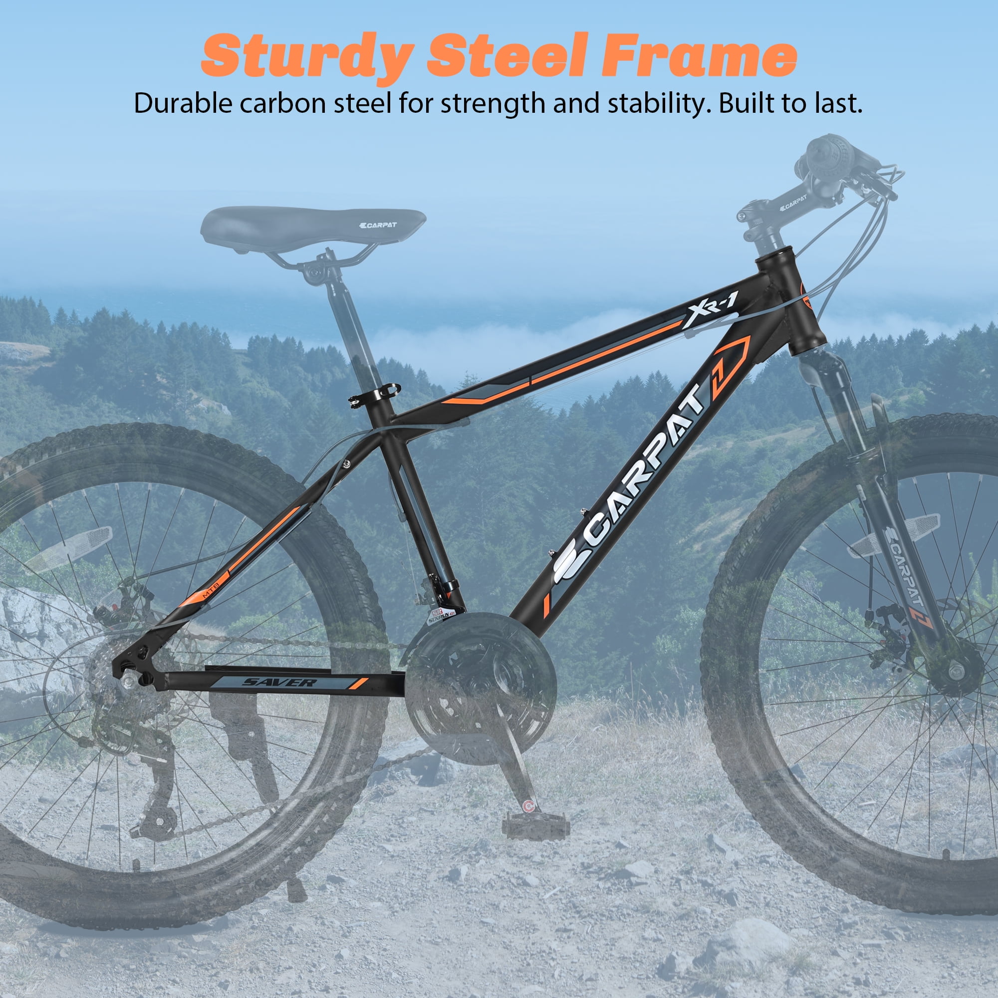 Direct Wicker 24 in Mountain Bike, Shimano 21-Speed Steel Frame MTB with Dual Disc Brakes (Black and Yellow, 24 in) 6e679