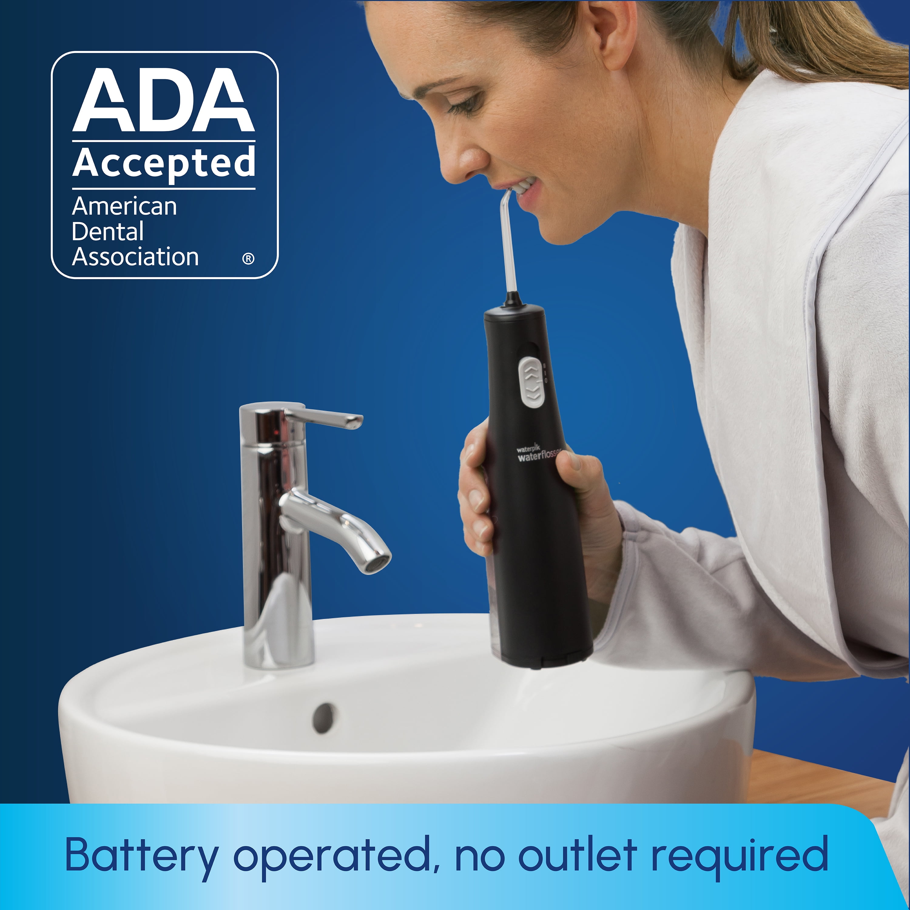 Waterpik Cordless Express Portable Water Flosser, Battery Operated Oral Irrigator (Black, 5 oz Reservoir) 013fi
