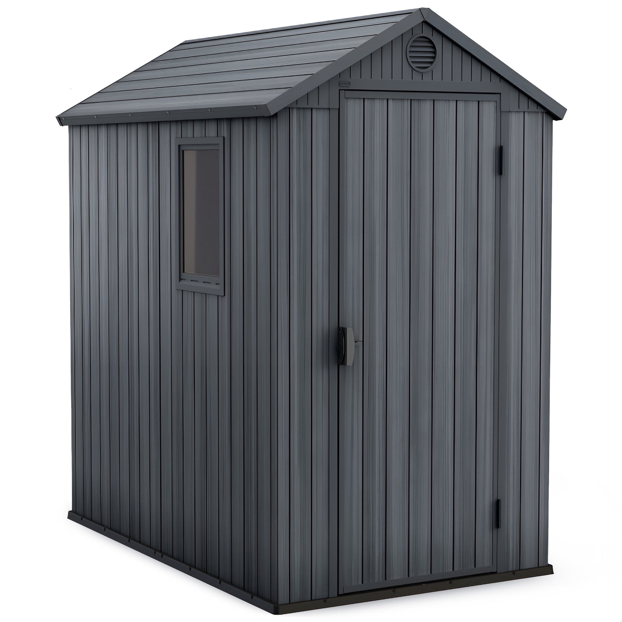 Keter Darwin Maintenance-Free Composite Outdoor Storage Shed (Gray, 81 in x 73 in x 50 in) mgo72