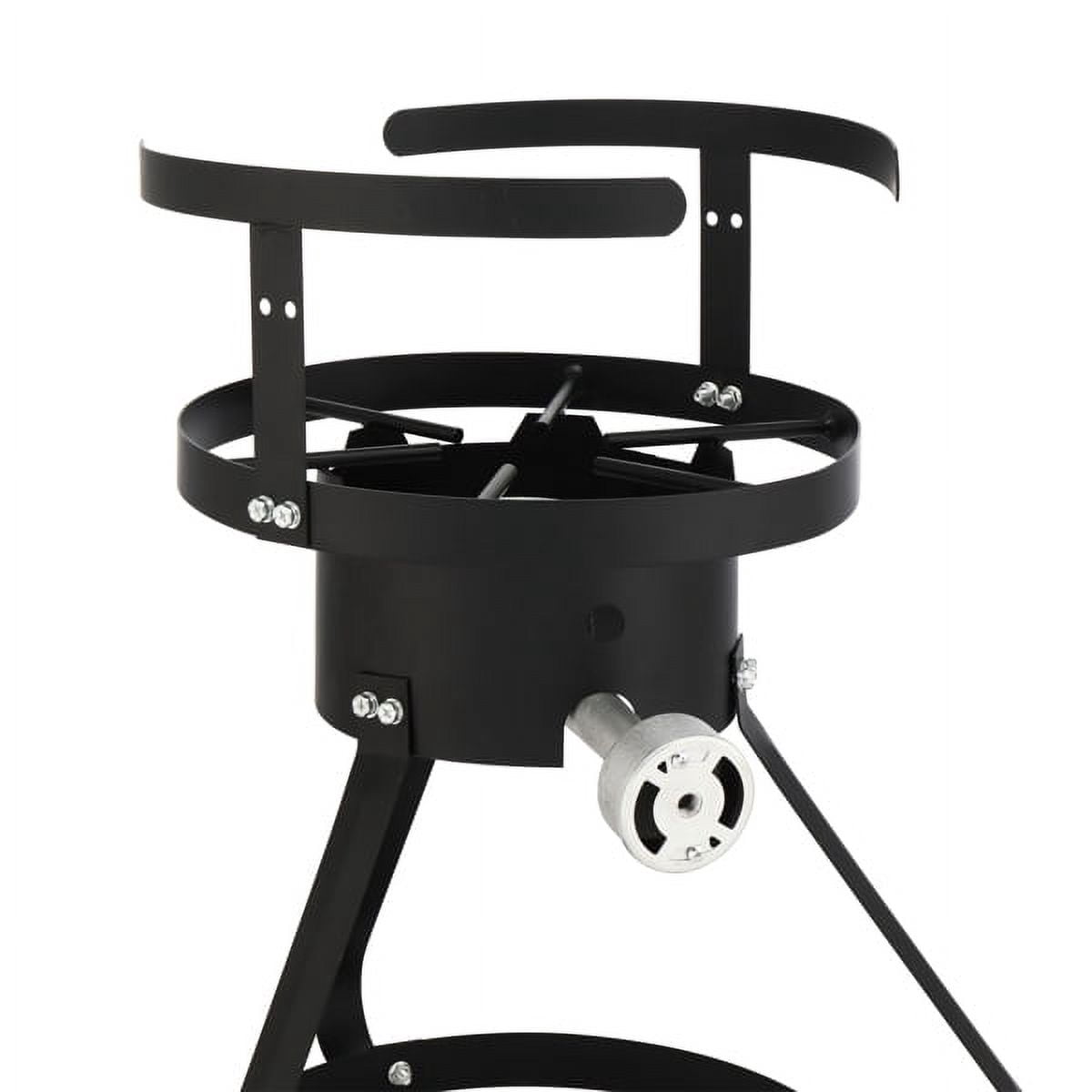 AMEEL Outdoor Gas Fryer Cooking Station with 30qt and 10qt Pots (Black, 13 in x 32 in) o1q1e