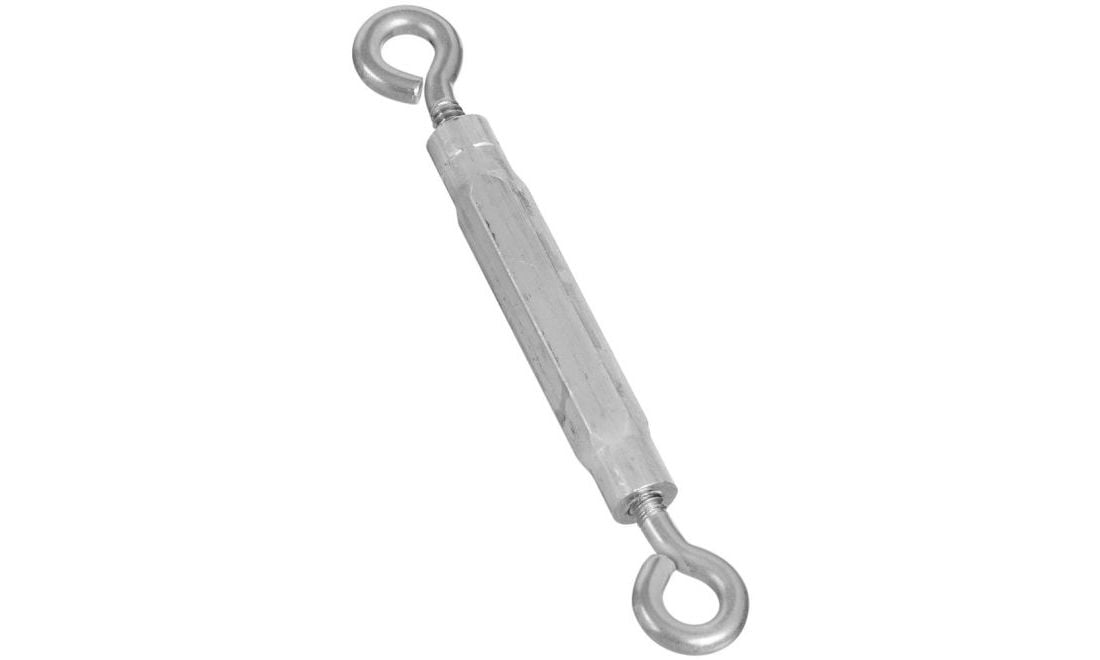 National Hardware Eye/Eye Turnbuckle Heavy-Duty Stainless Steel Cable Tensioner (Silver, 3/16 in x 5-1/2 in) 3nc2k