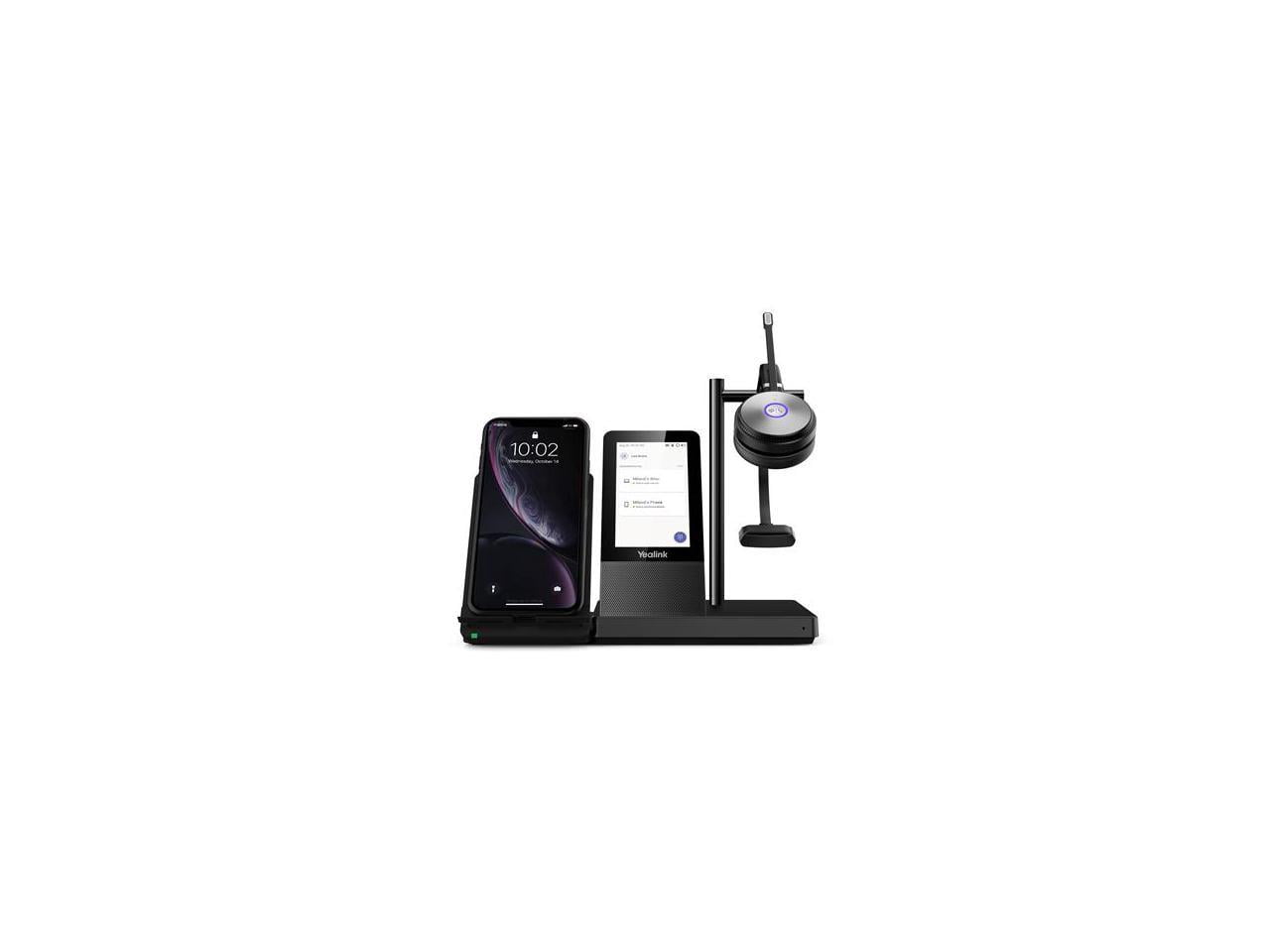 Yealink WH66 Mono Wireless Headset with Touch Screen Base and Charging Station (Teams Certified, 525 ft Range) egy69