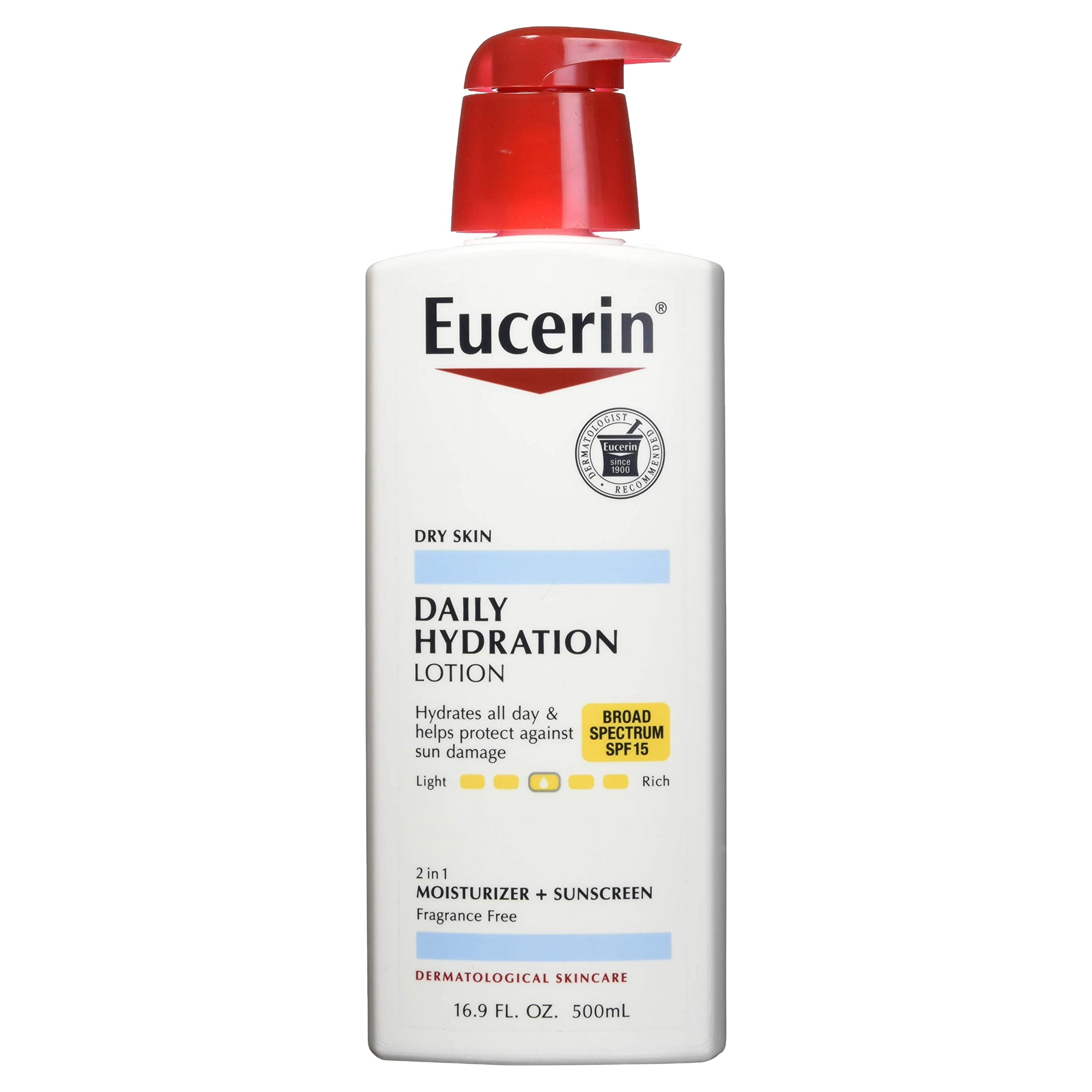 Eucerin Daily Hydration Moisturizer & Sunscreen Lotion SPF 15 (White, 16.9 oz) ifnml