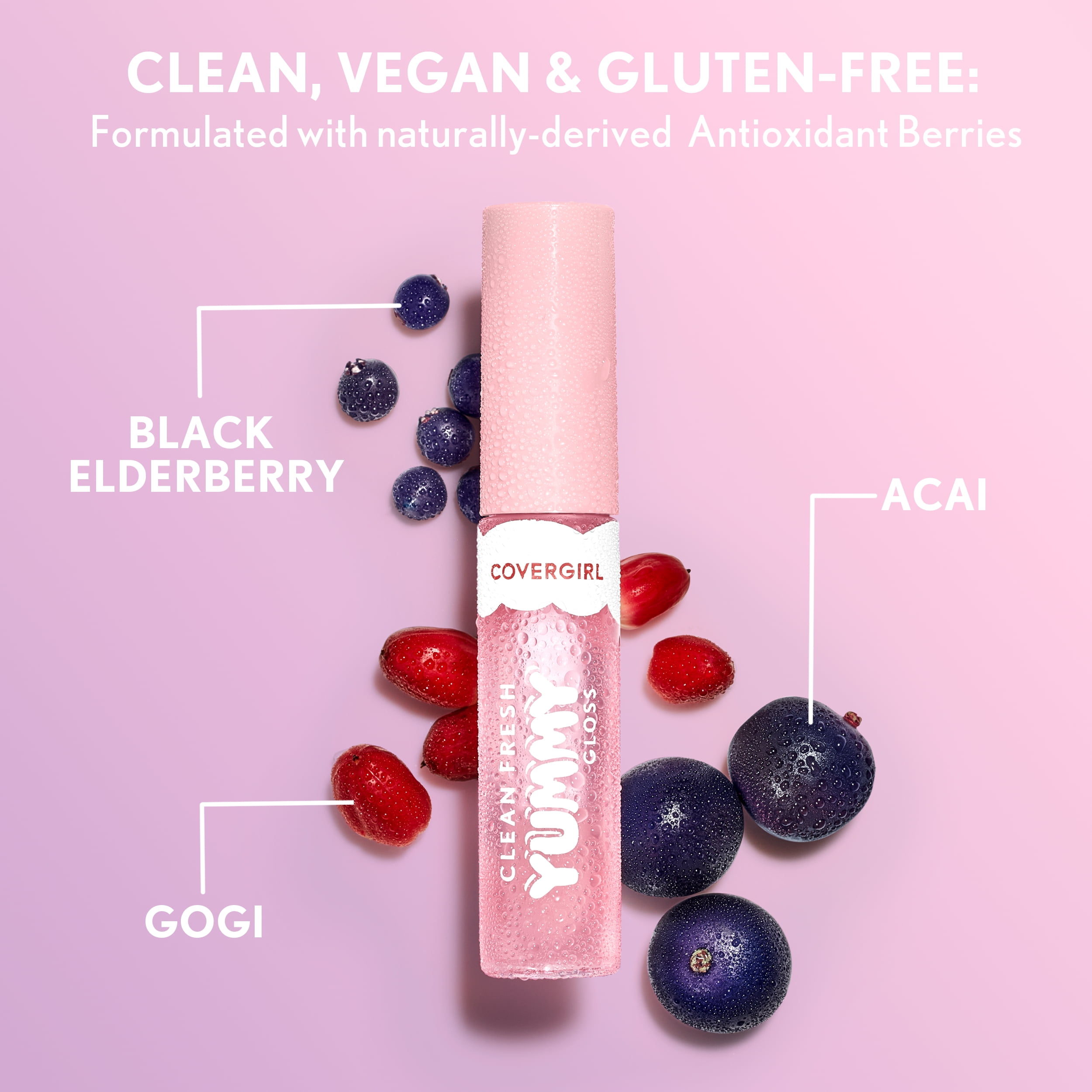 COVERGIRL Clean Fresh Yummy Lip Gloss, Hydrating Sheer Finish (But First a Cosmo, 0.33 fl oz) 7n2dh