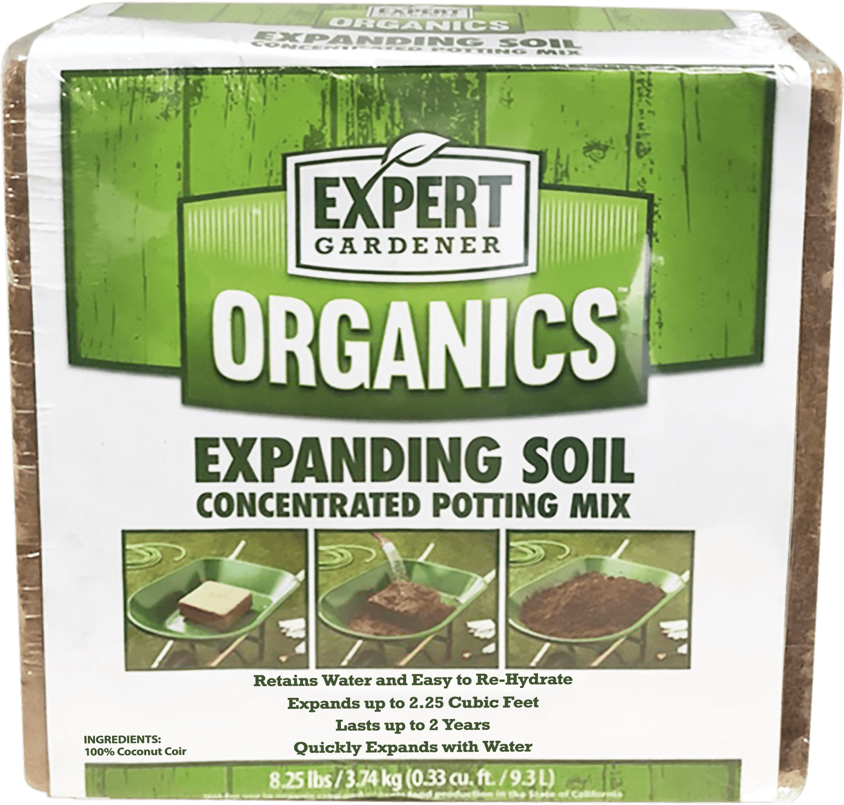 Expert Gardener Organics Expanding Potting Mix Soil (2.25 cu ft) drbay