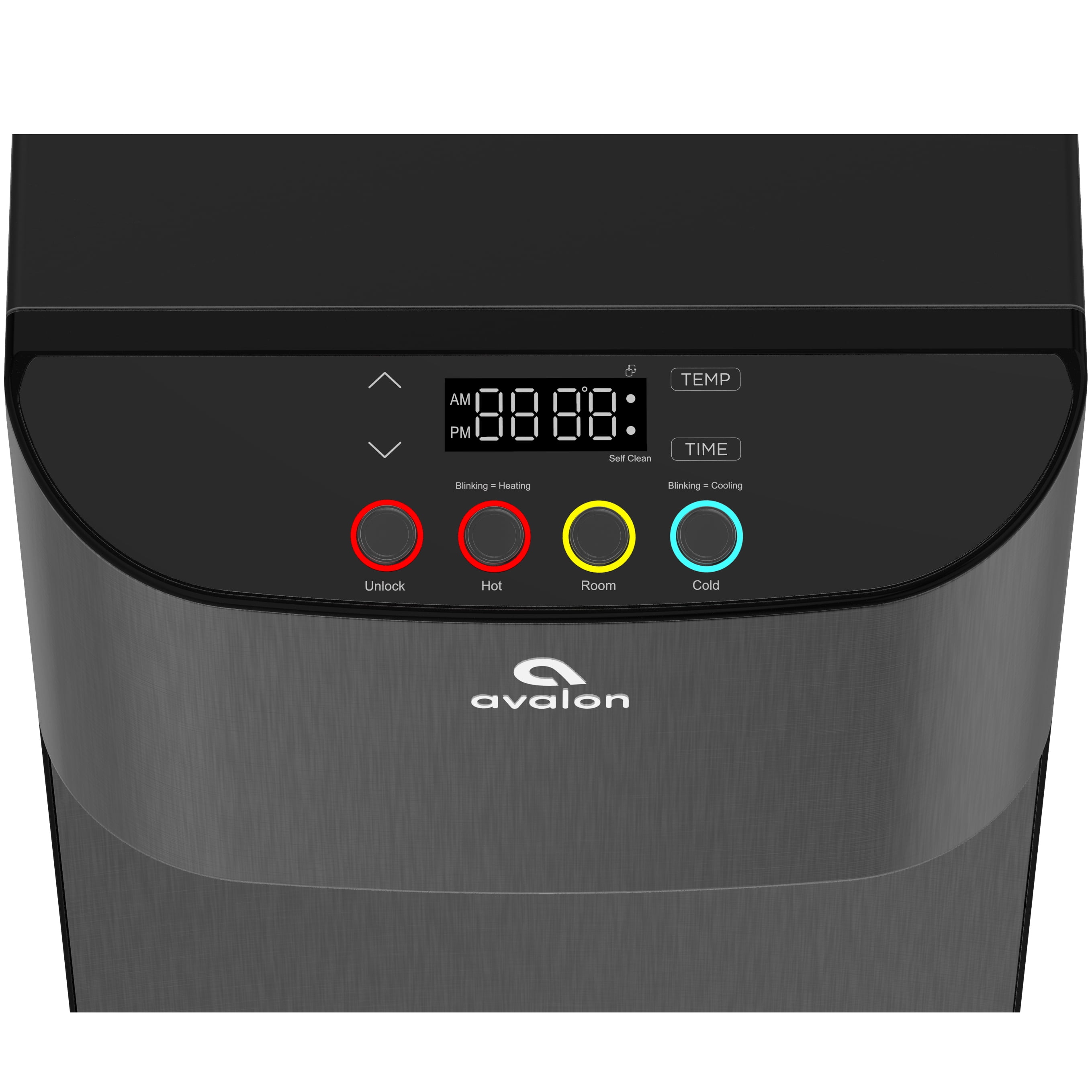Avalon Bottom Loading Water Cooler Dispenser with Self Cleaning and 3 Temperature Settings (Black, 5 gal) btxtl